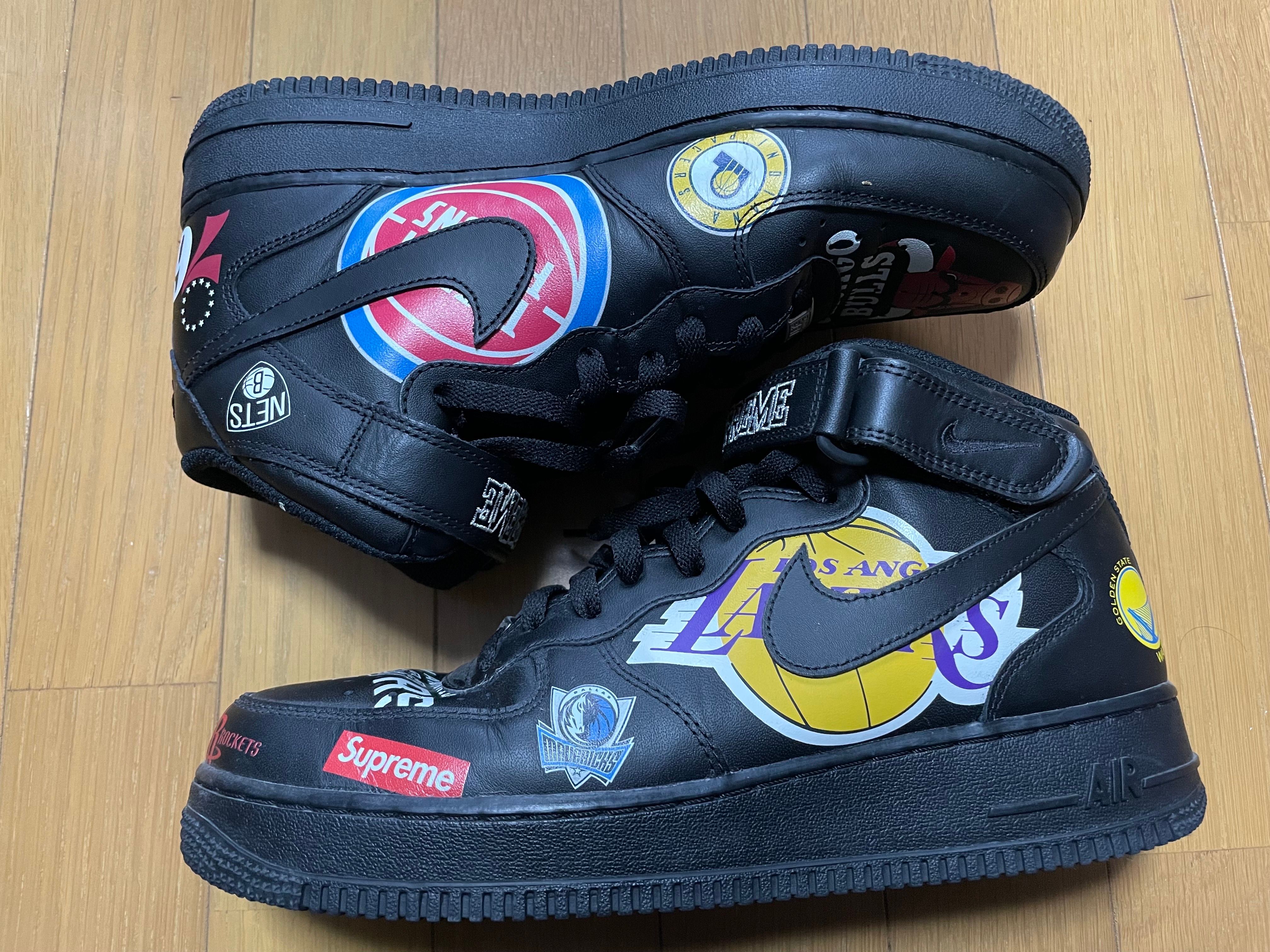 Supreme × NBA × Nike Air Force 1 Mid '07 "Black"