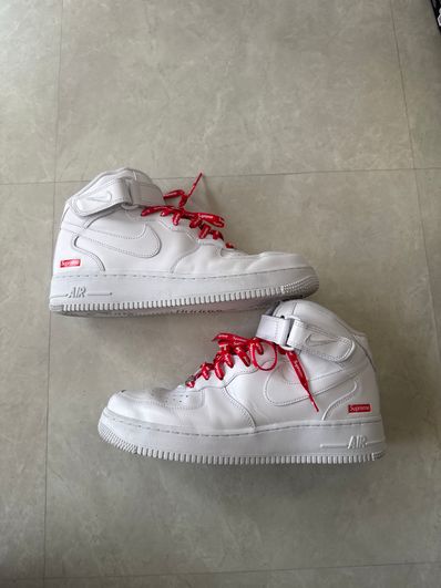 Supreme × Nike Air Force 1 Mid "White" FW24