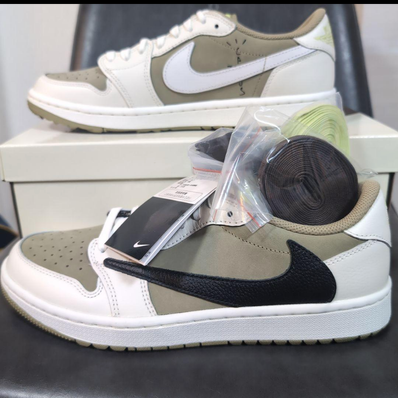 Travis Scott × Nike Air Jordan 1 Low Golf NRG "Neutral Olive"