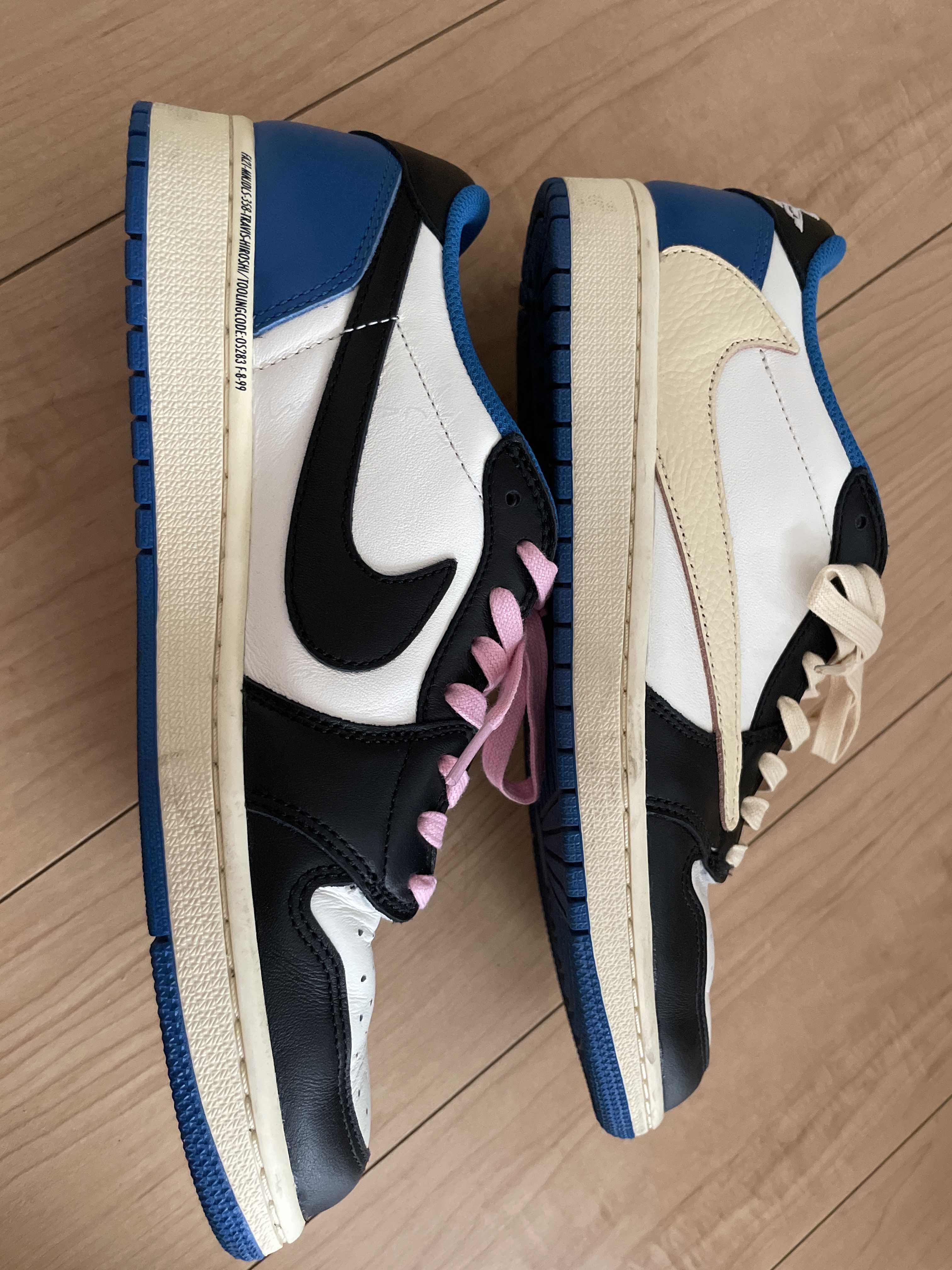 Travis Scott × fragment design × Nike Air Jordan 1 Low OG SP "Military Blue"