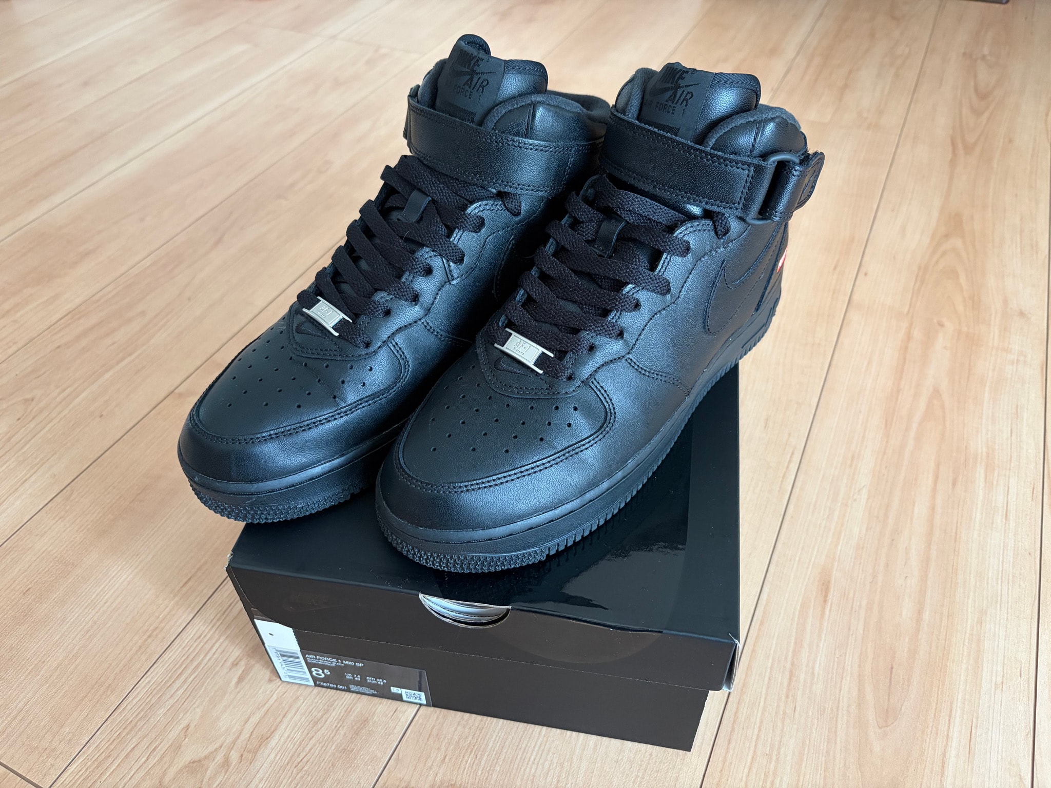 Supreme × Nike Air Force 1 Mid "Black" FW24