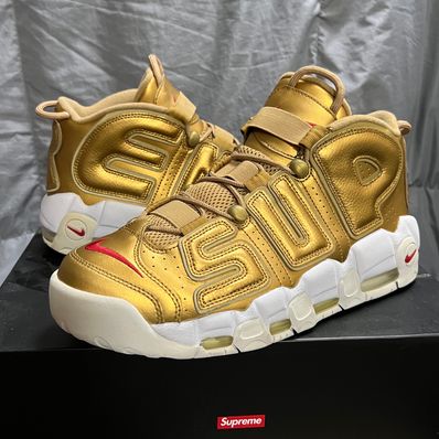 Nike air more uptempo 2025 supreme gold
