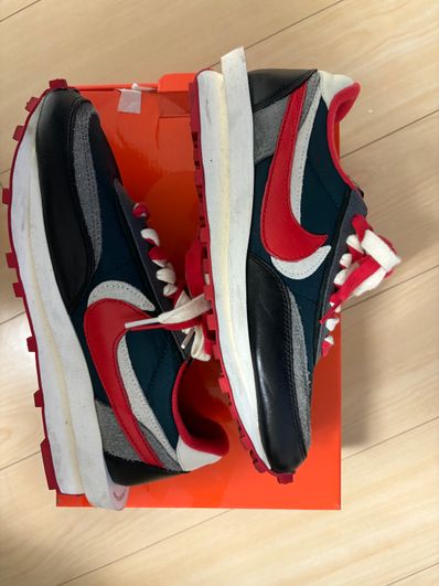 UNDERCOVER × sacai × Nike LD Waffle "Midnight Spruce/Pale Ivory-Dark Grey-University Red"