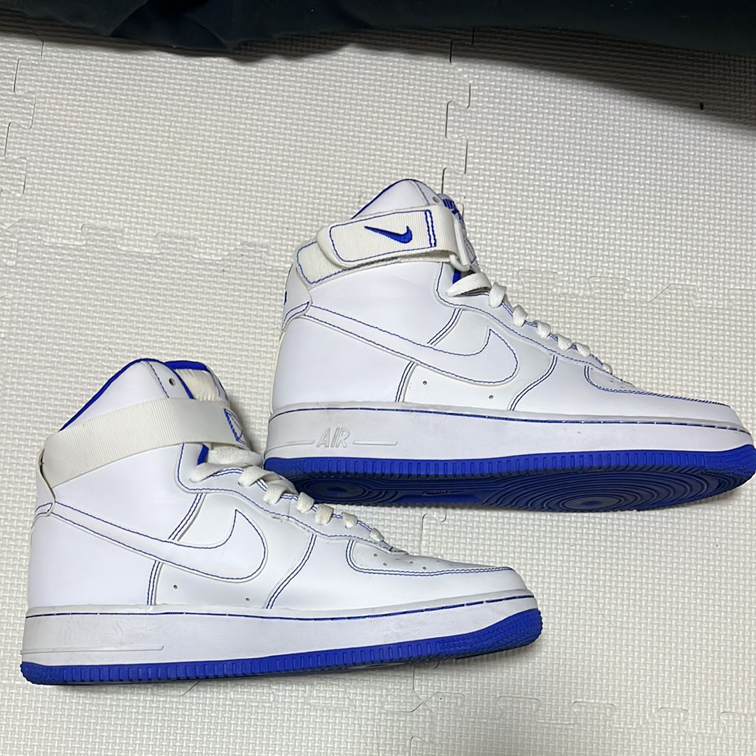 Nike Air Force 1 High "White Royal Blue Contrast Stitch"