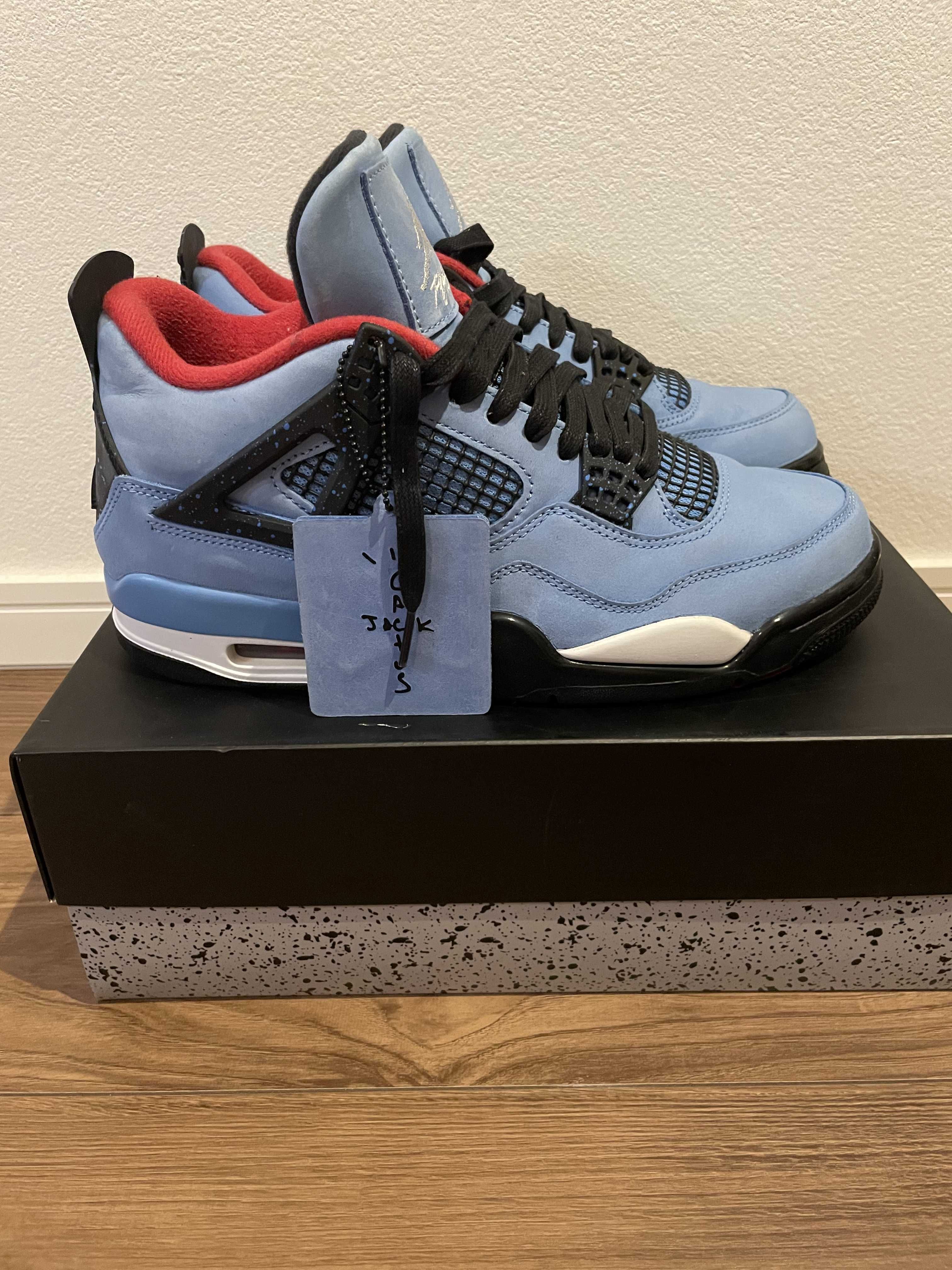 Travis Scott × Nike Air Jordan 4 Retro Cactus Jack "University Blue"