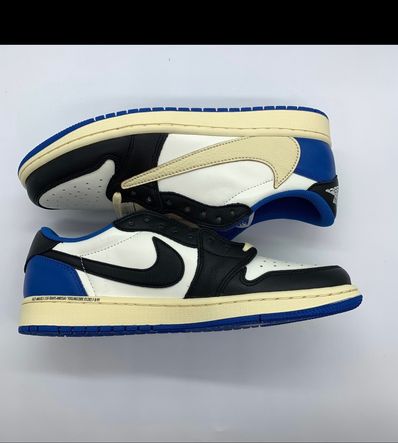 Travis Scott × fragment design × Nike Air Jordan 1 Low OG SP "Military Blue"
