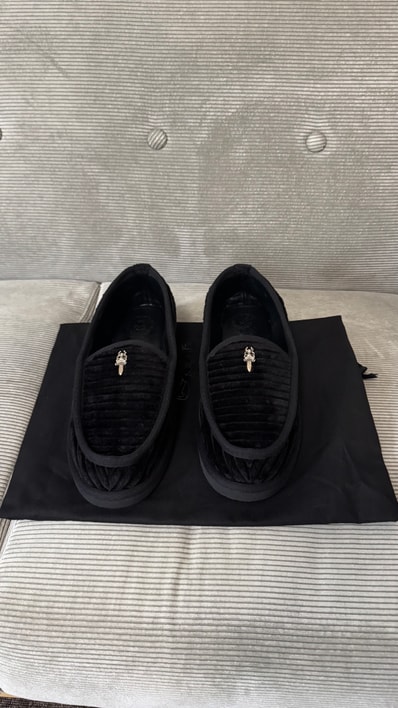 Chrome Hearts Mid Top Side Gore Leather Sneaker "Black/White"