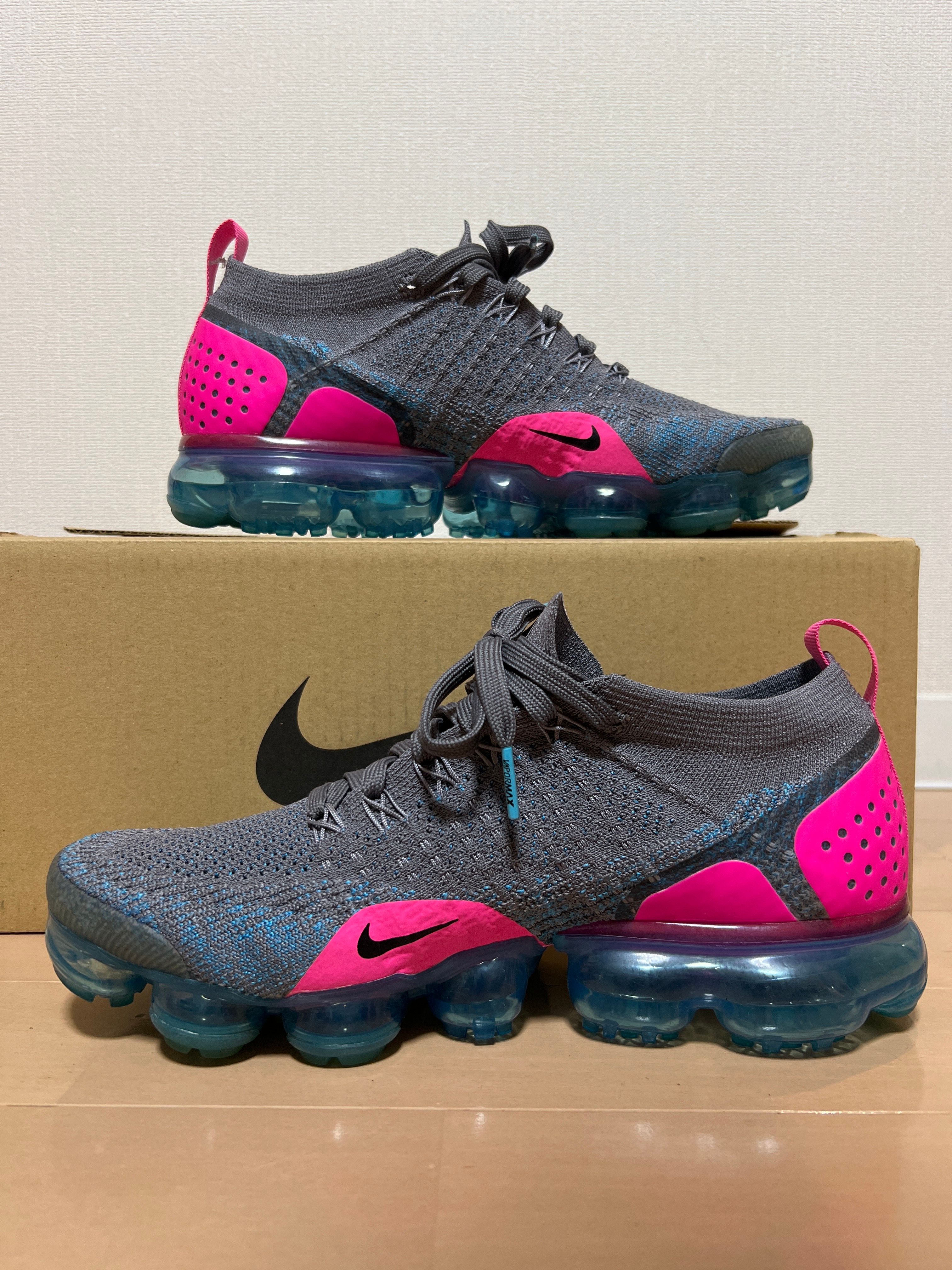 Nike Air Vapormax Flyknit 2 "Gunsmoke/Blue Orbit/Pink Blast"