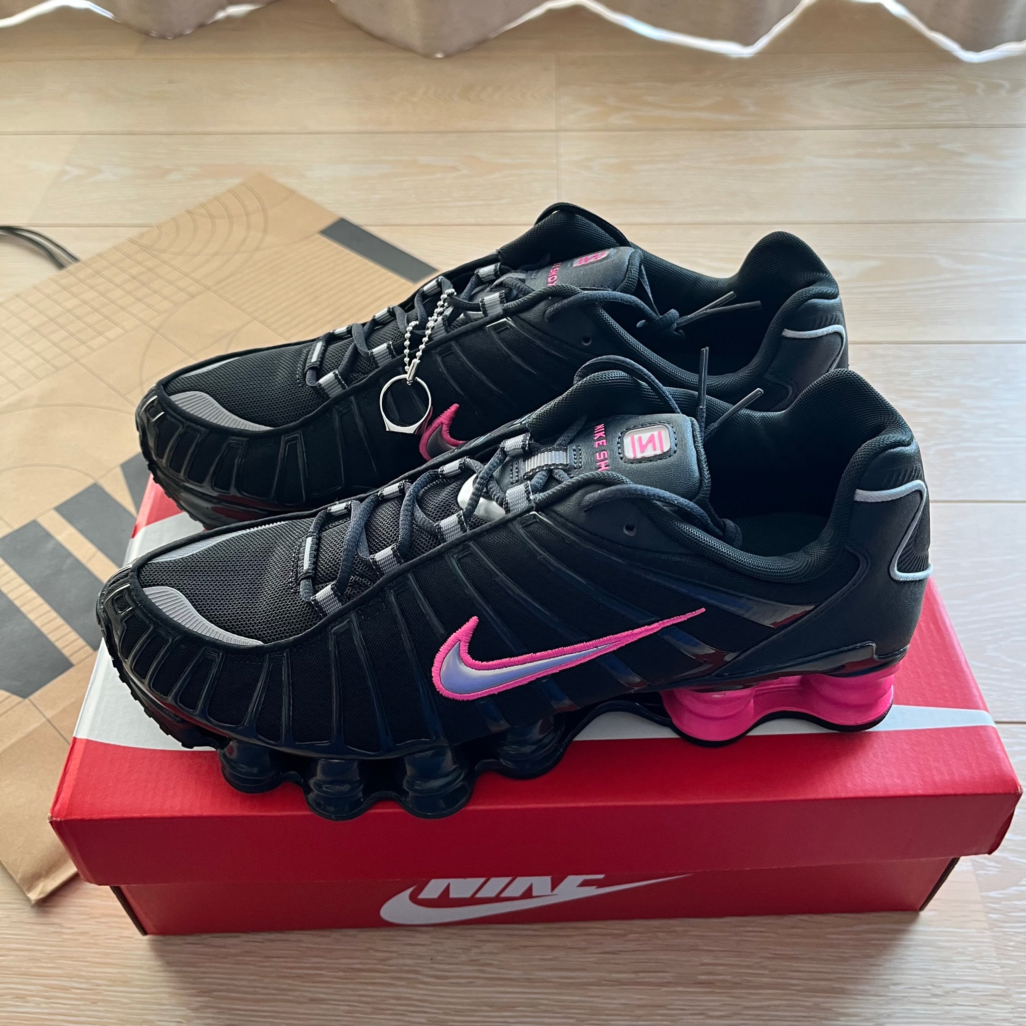 Nike Women's Shox TL "Off Noir/Hyper Pink/Metallic Silver"