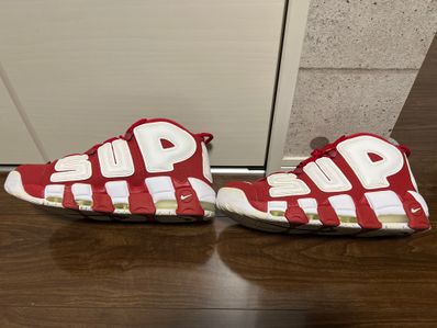 Supreme × Nike Air More Uptempo "White/Red"