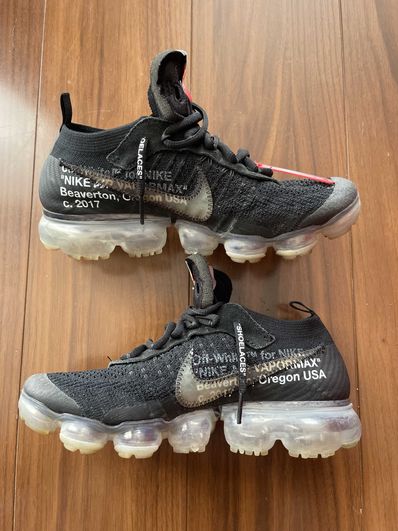 Off-White × Nike Air Vapormax "Black/Total Orange/Clear"