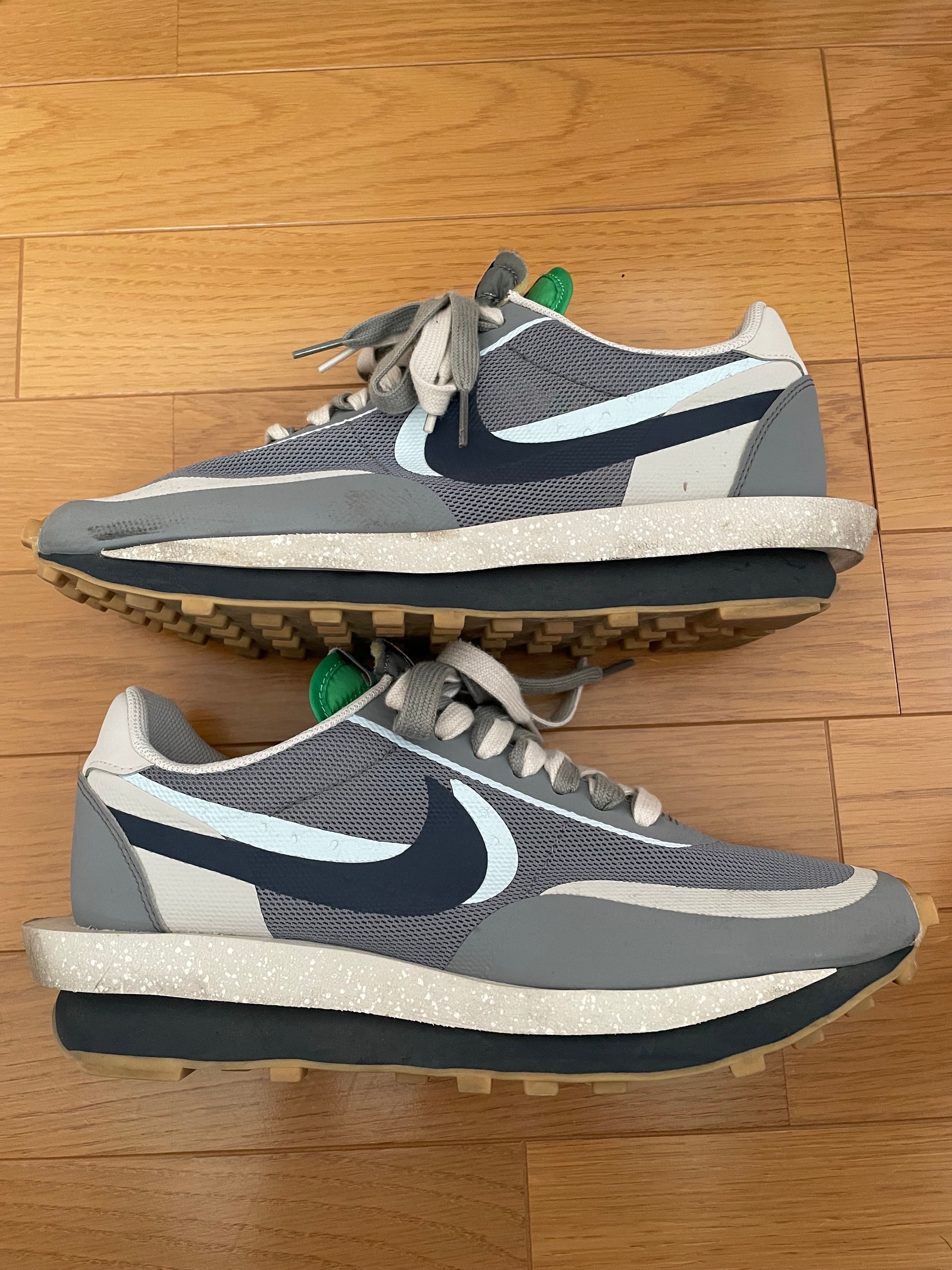 CLOT × Sacai × Nike LD Waffle "Grey Obsidian/Cool Grey"