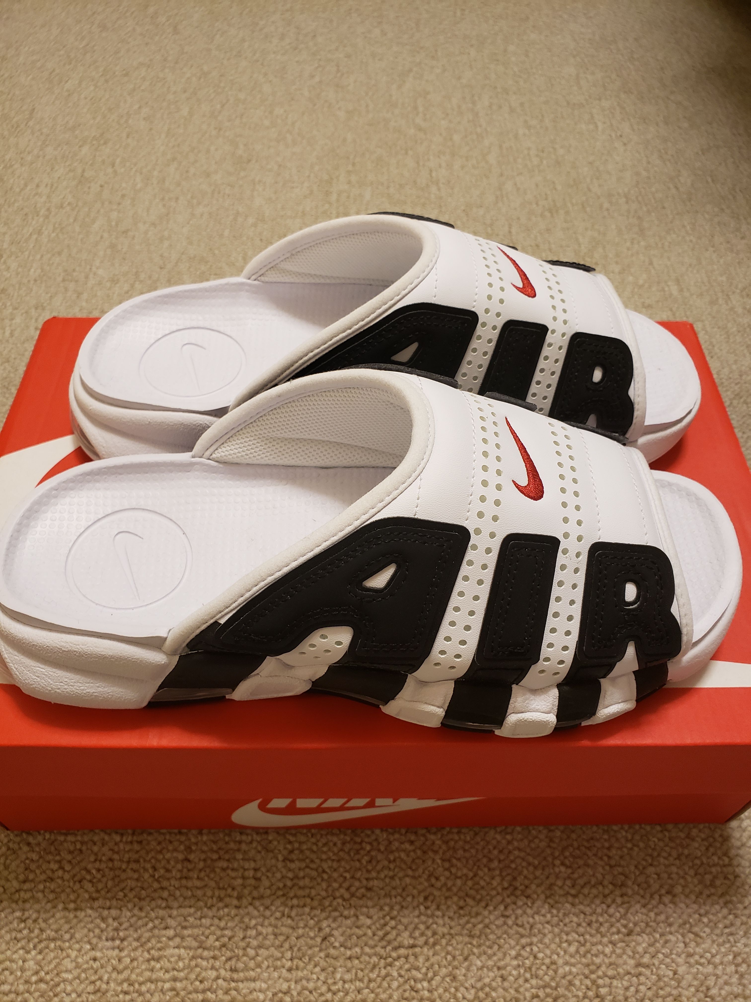 Nike Air More Uptempo Slide "White and Black"