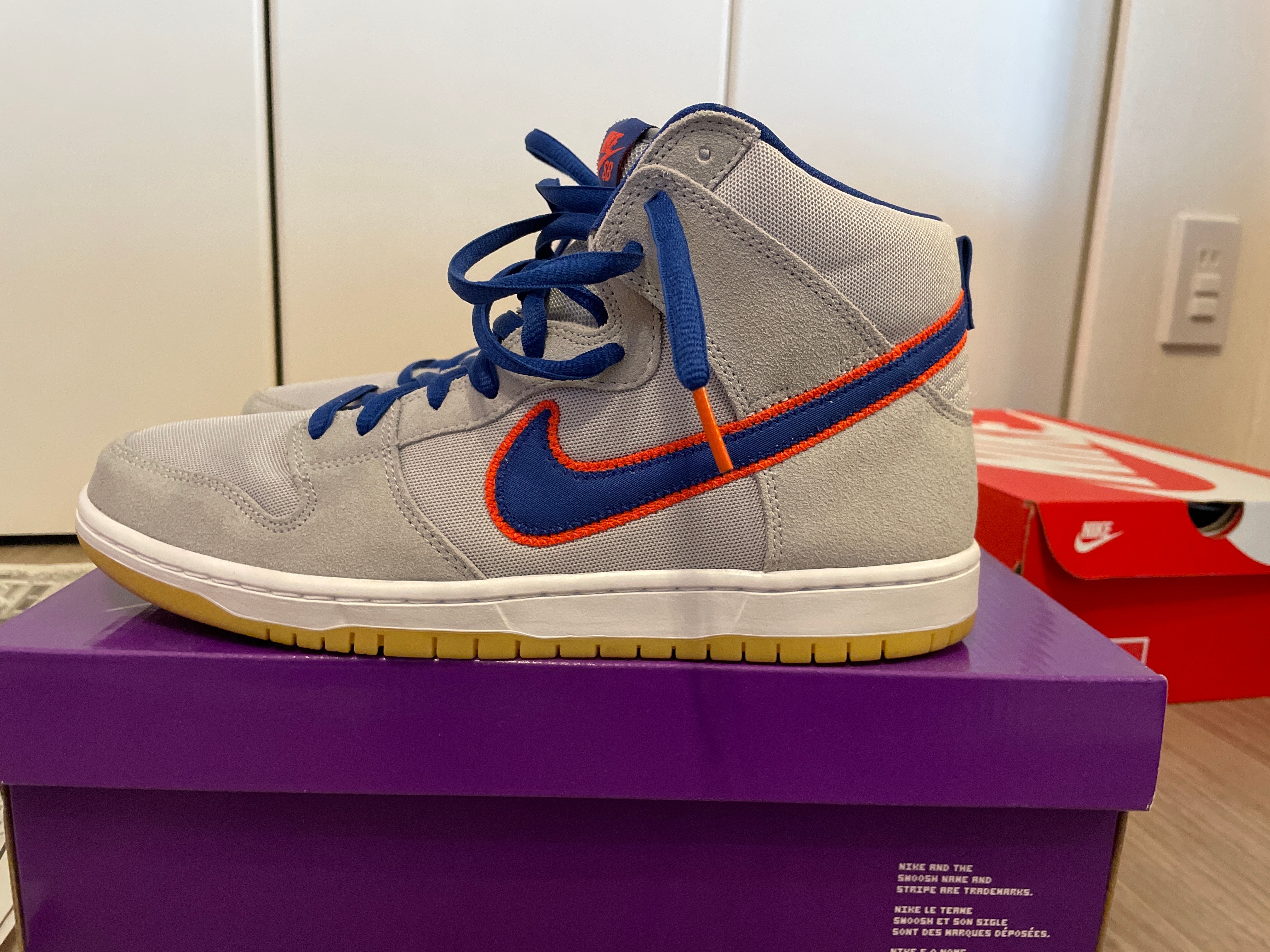 Nike SB Dunk High "Rush Blue and Team Orange/New York Mets"