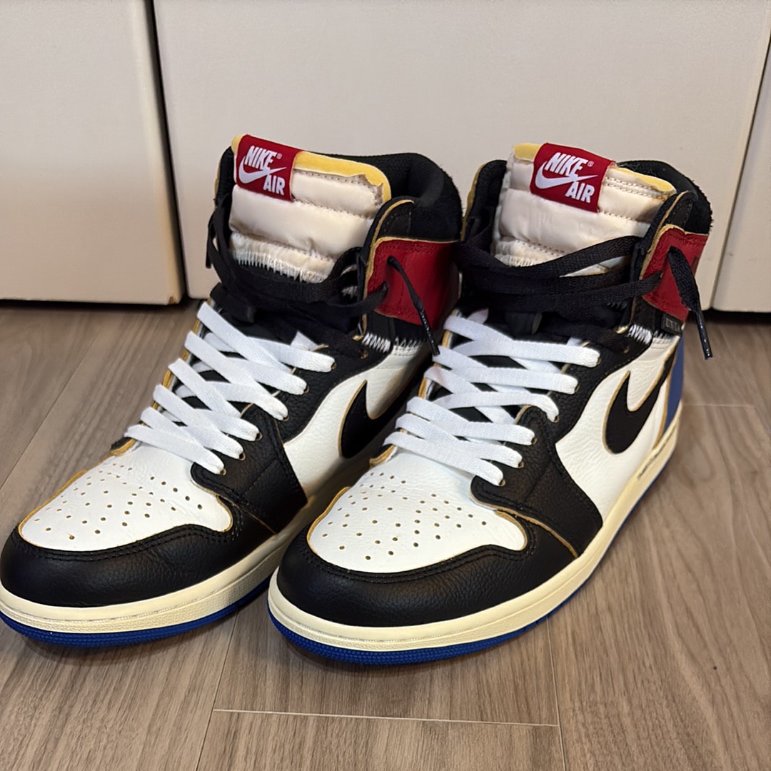 fragment design × UNION × Nike Air Jordan 1 High OG "Black/Varsity Red"