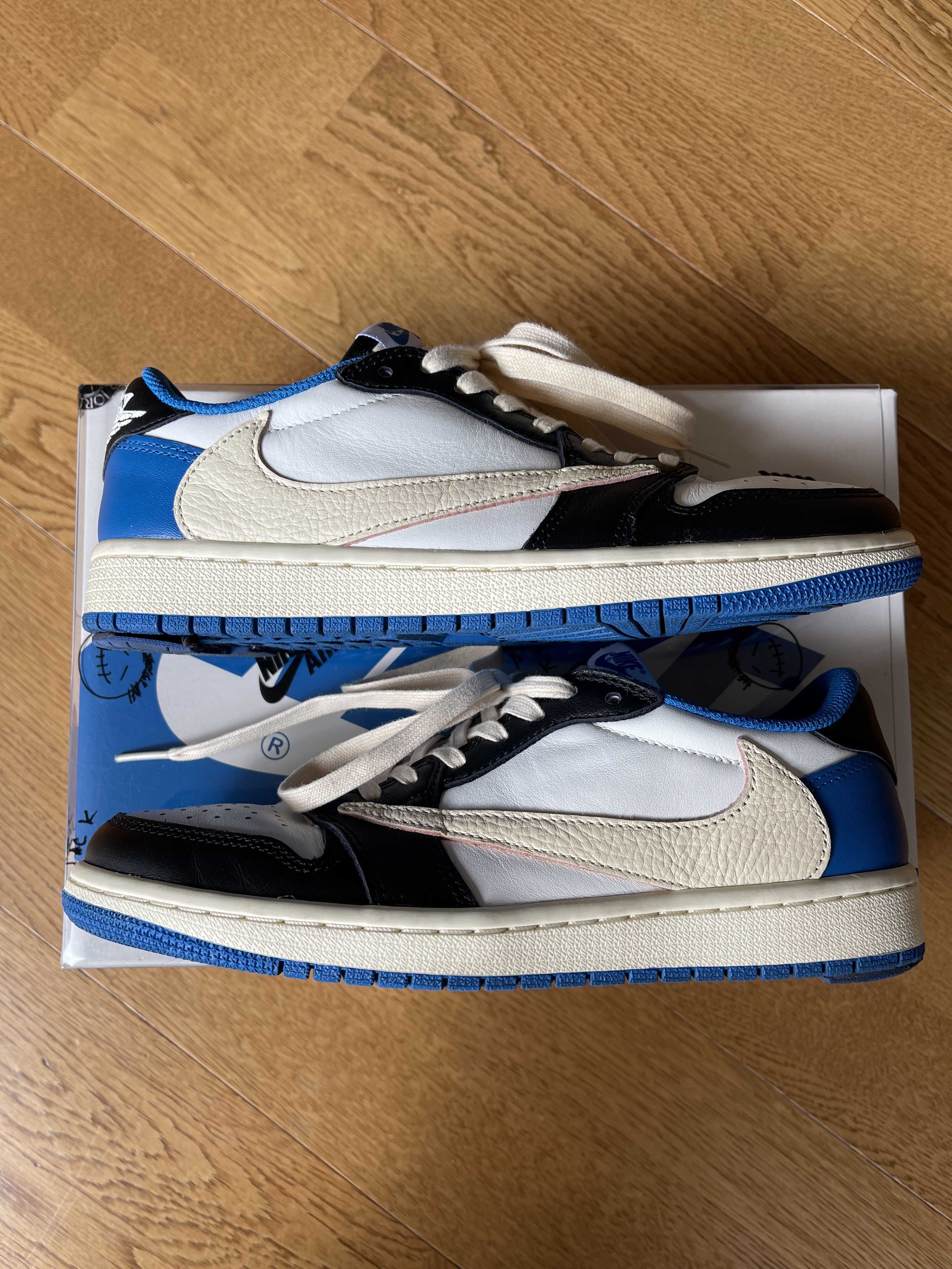 Travis Scott × fragment design × Nike Air Jordan 1 Low OG SP "Military Blue"