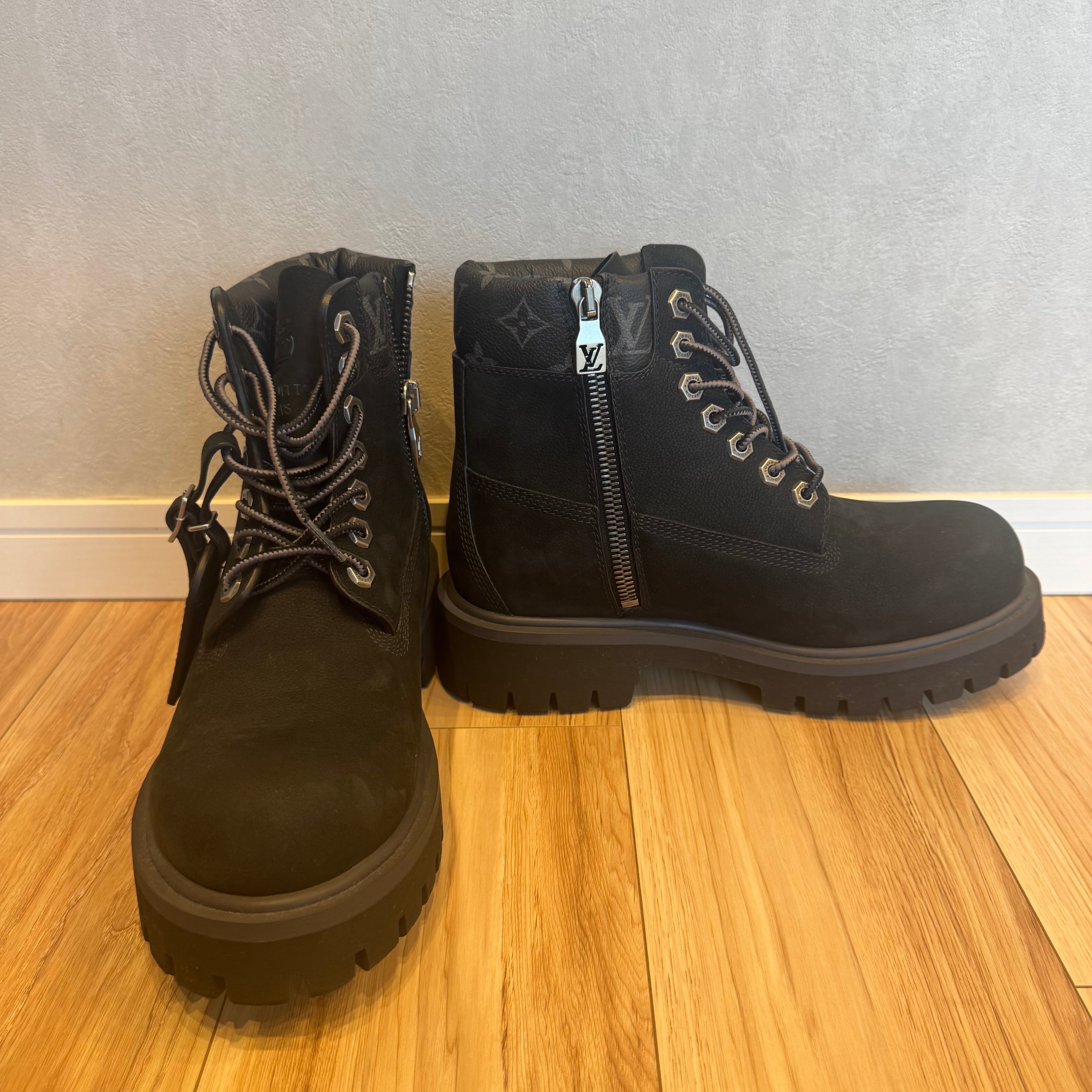 Louis Vuitton × Timberland Leather Ankle Boot "Black"