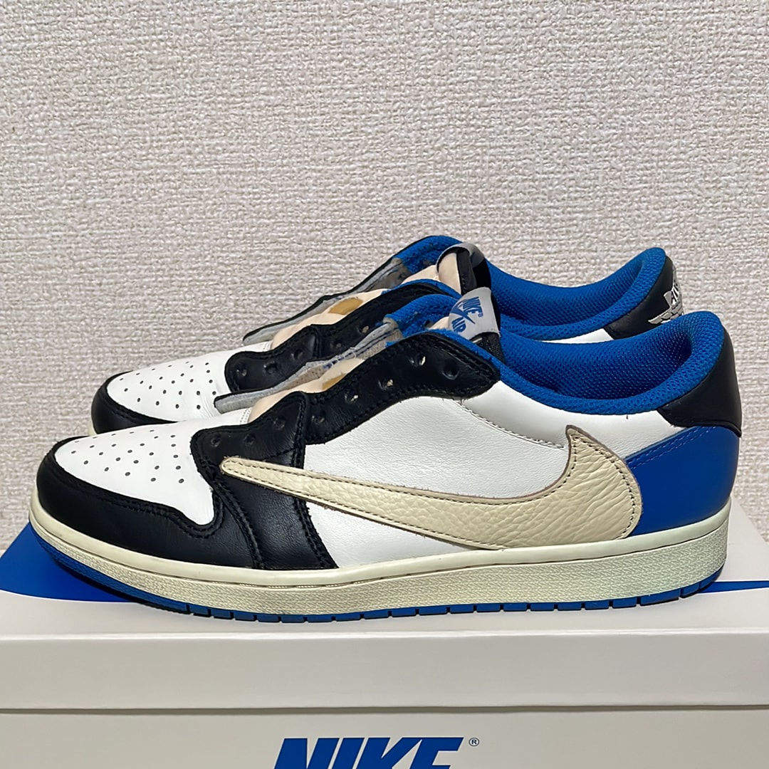 Travis Scott × fragment design × Nike Air Jordan 1 Low OG SP "Military Blue"