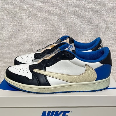 Travis Scott × fragment design × Nike Air Jordan 1 Low OG SP "Military Blue"
