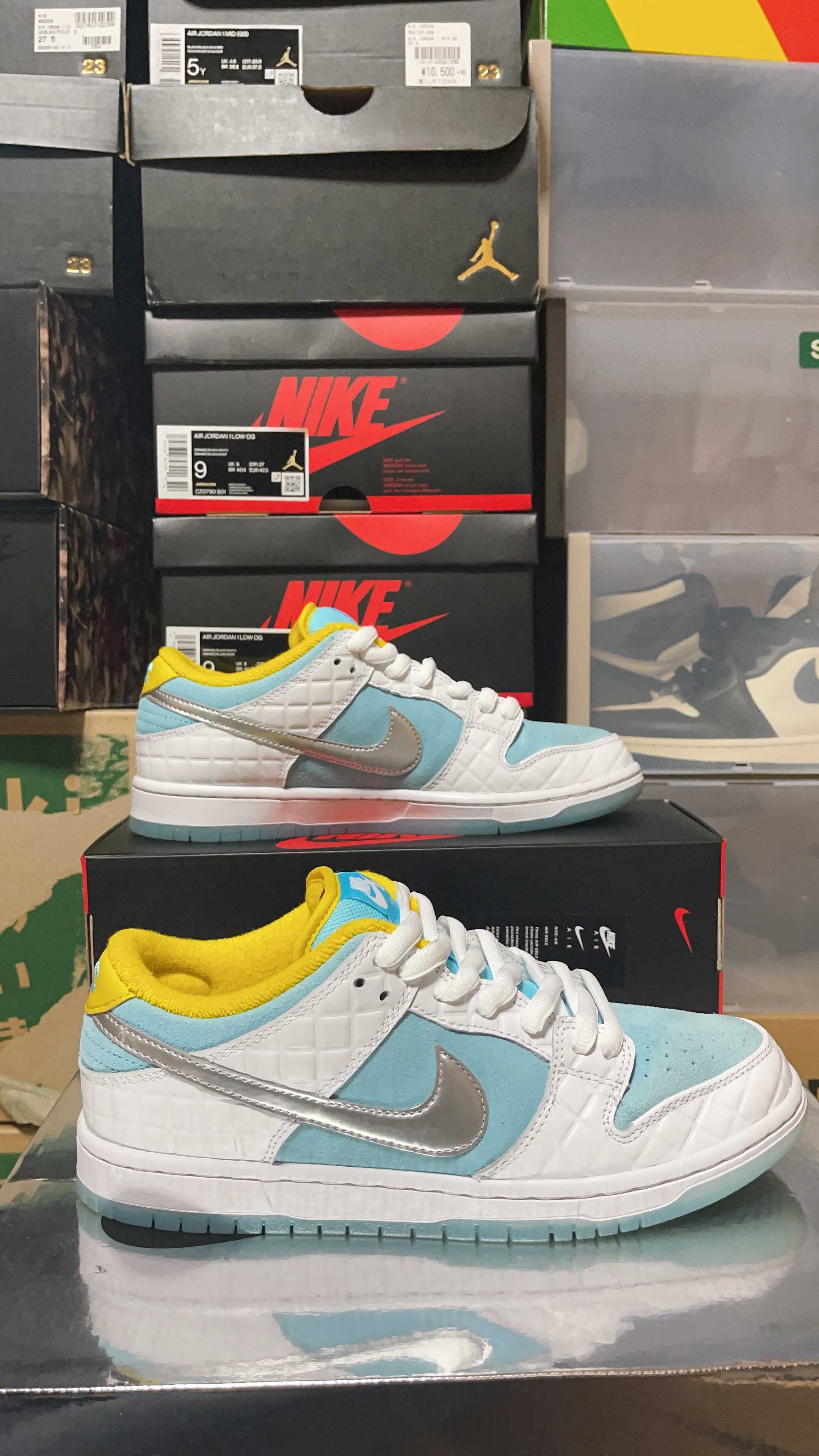 FTC × Nike SB Dunk Low "White/Blue"