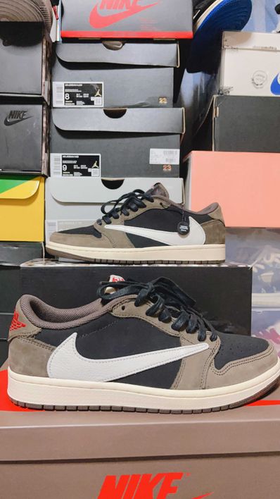 Travis Scott × Nike Air Jordan 1 Low OG SP-T "Black/Dark Mocha"