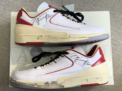 Off-White × Nike Air Jordan 2 Low "White and Varsity Red"