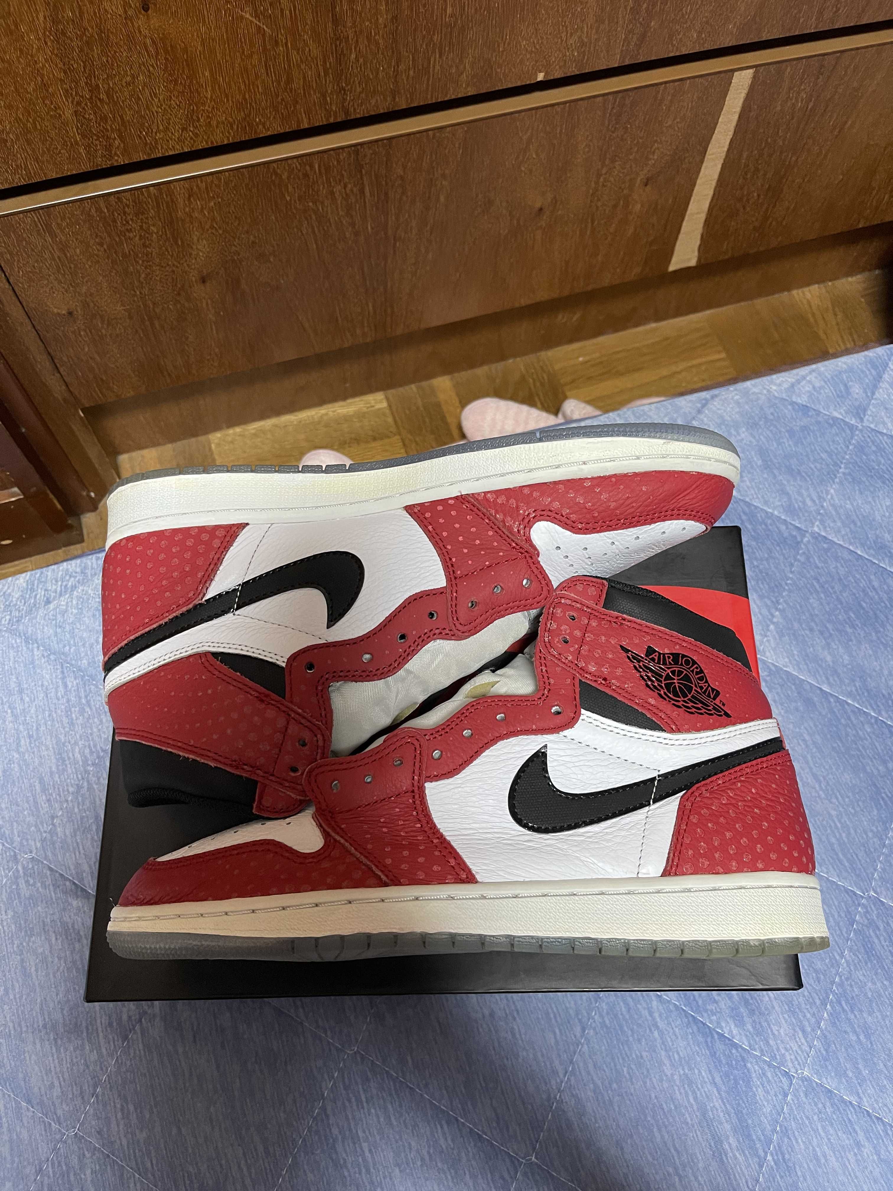 Spiderman × Nike Air Jordan 1 Origin Story "Gym Red/White/Photo Blue/Black"