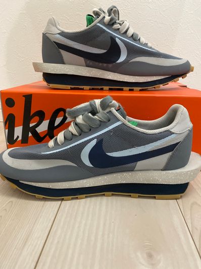 CLOT × Sacai × Nike LD Waffle "Grey Obsidian/Cool Grey"