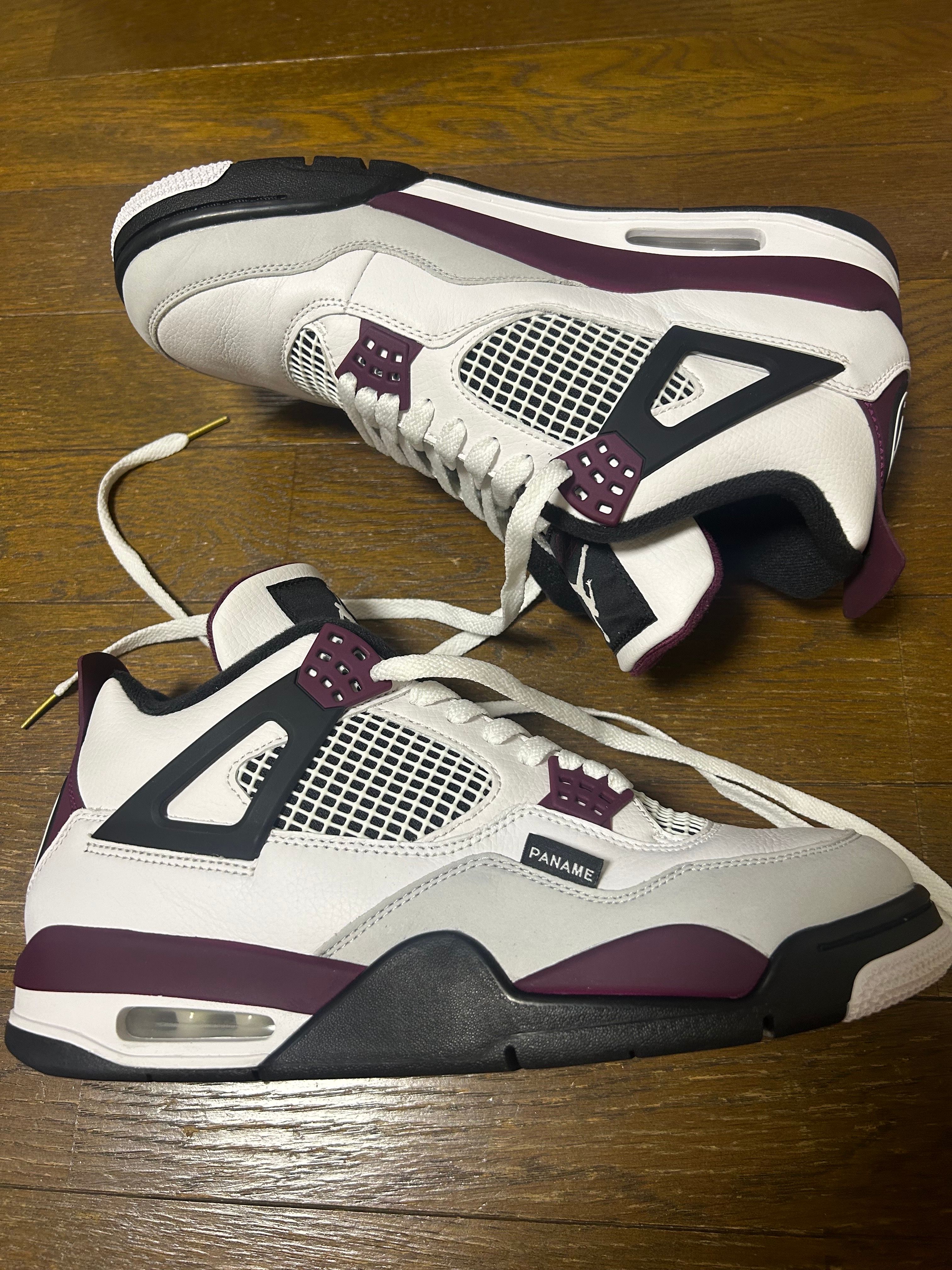 Paris Saint Germain ×Nike Air Jordan 4 Retro "White/Bordeaux/Neutral Gray"