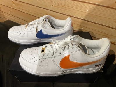KITH × Nike Air Force 1 Low "White/Rush Blue/White/Brilliant Orange"