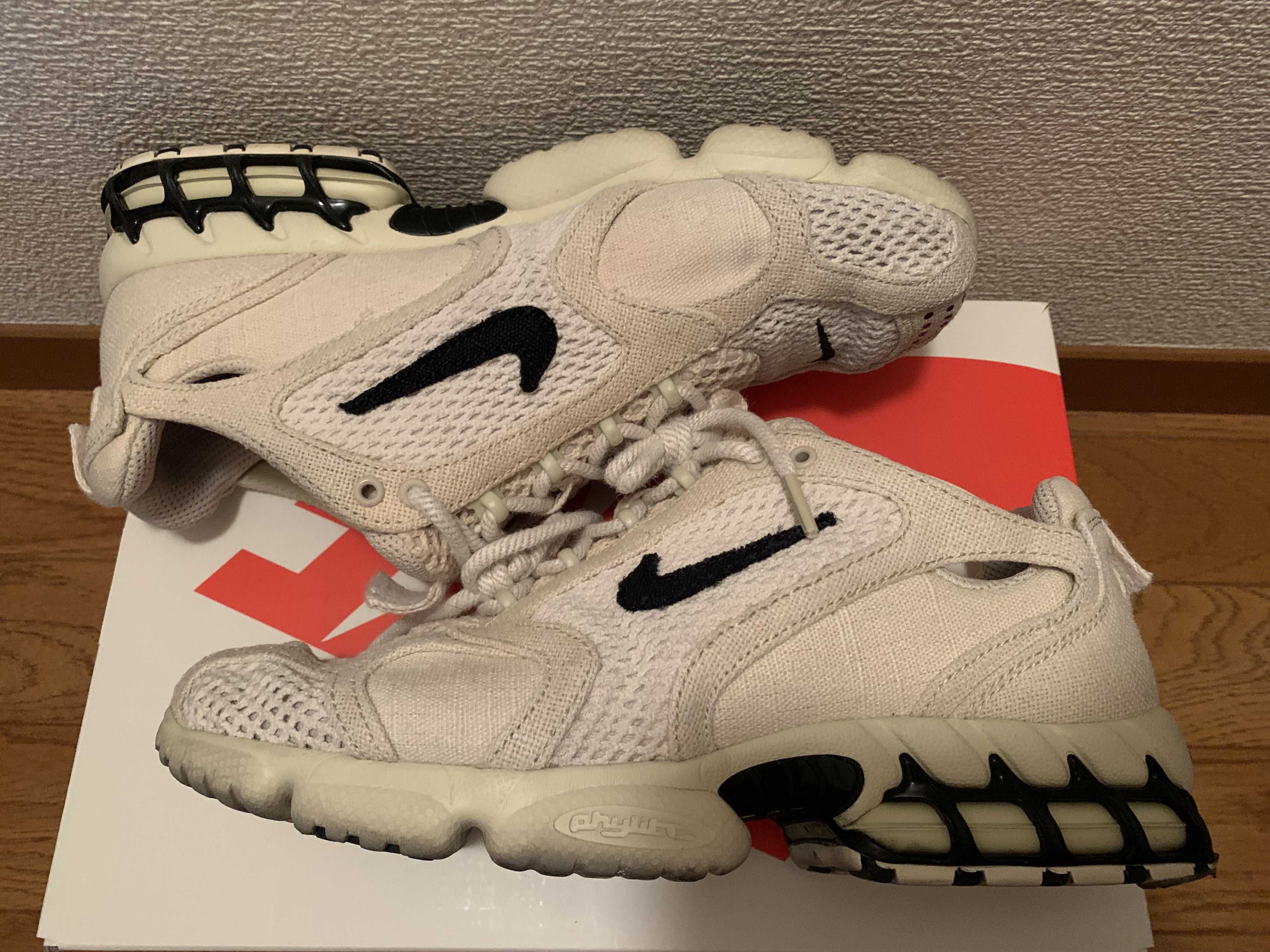 Stussy × Nike Air Zoom Spiridon CG 2 "Fossil/Black"