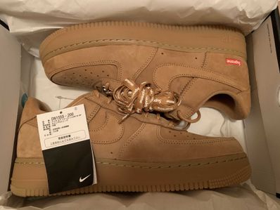 Supreme × Nike Air Force 1 Low "Flax/Wheat"