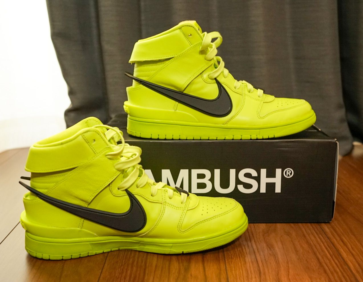 AMBUSH × NIKE DUNK HIGH "FLASH LIME"