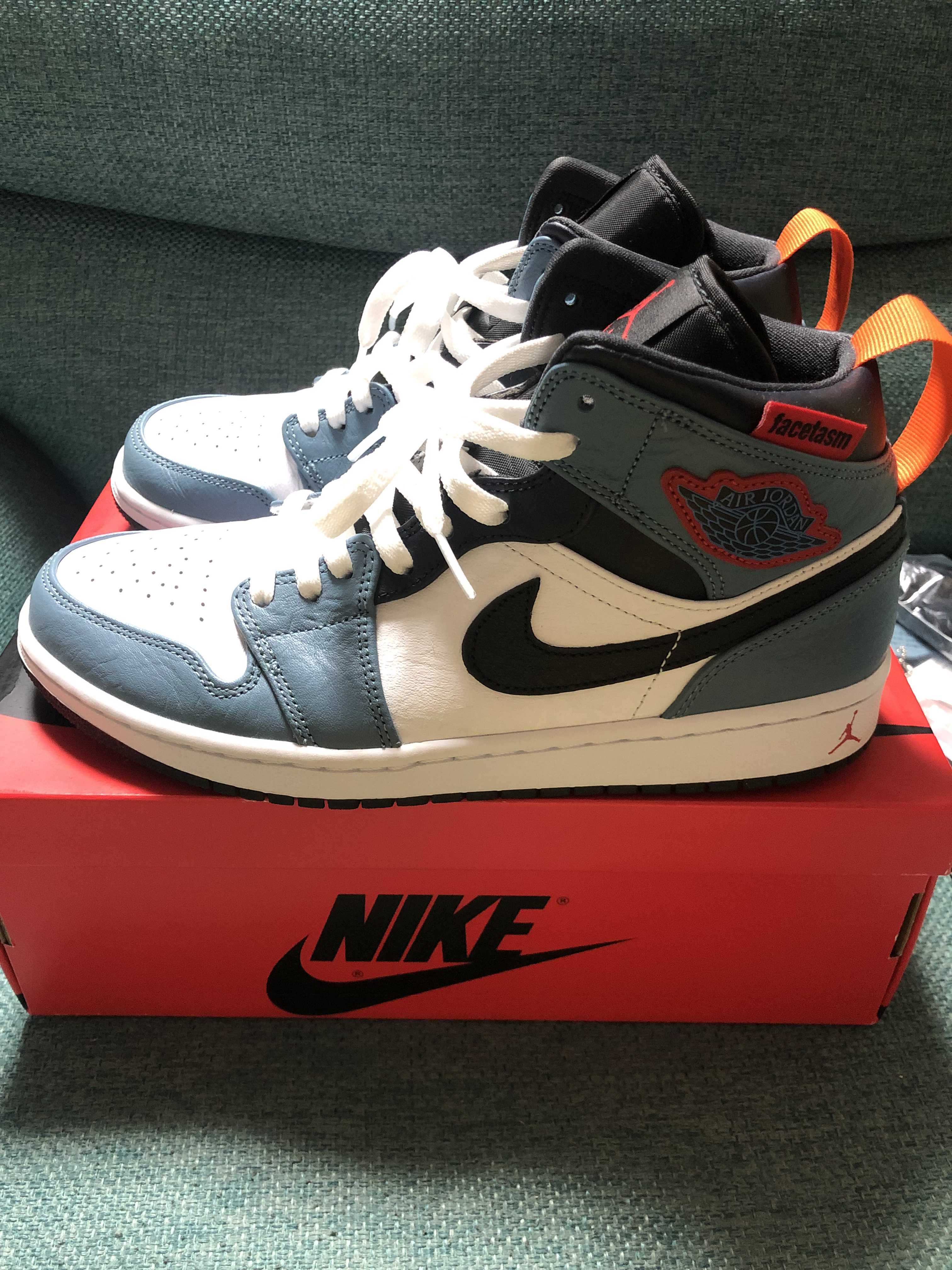 FACETASM × Nike Air Jordan 1 Mid "White/Navy"