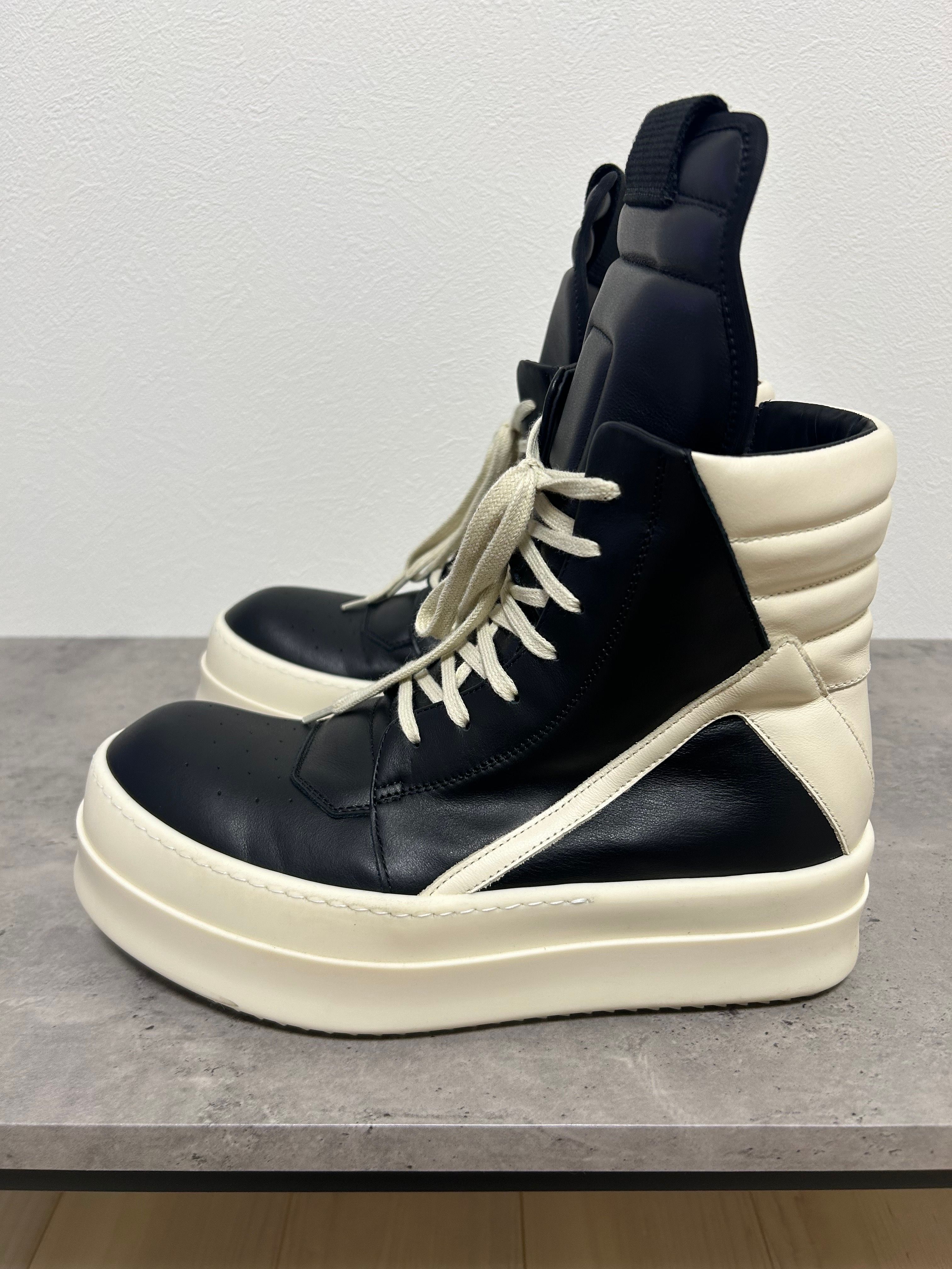 Rick Owens Hollywood Mega Bumper Geobasket "Black/Milk/Milk"