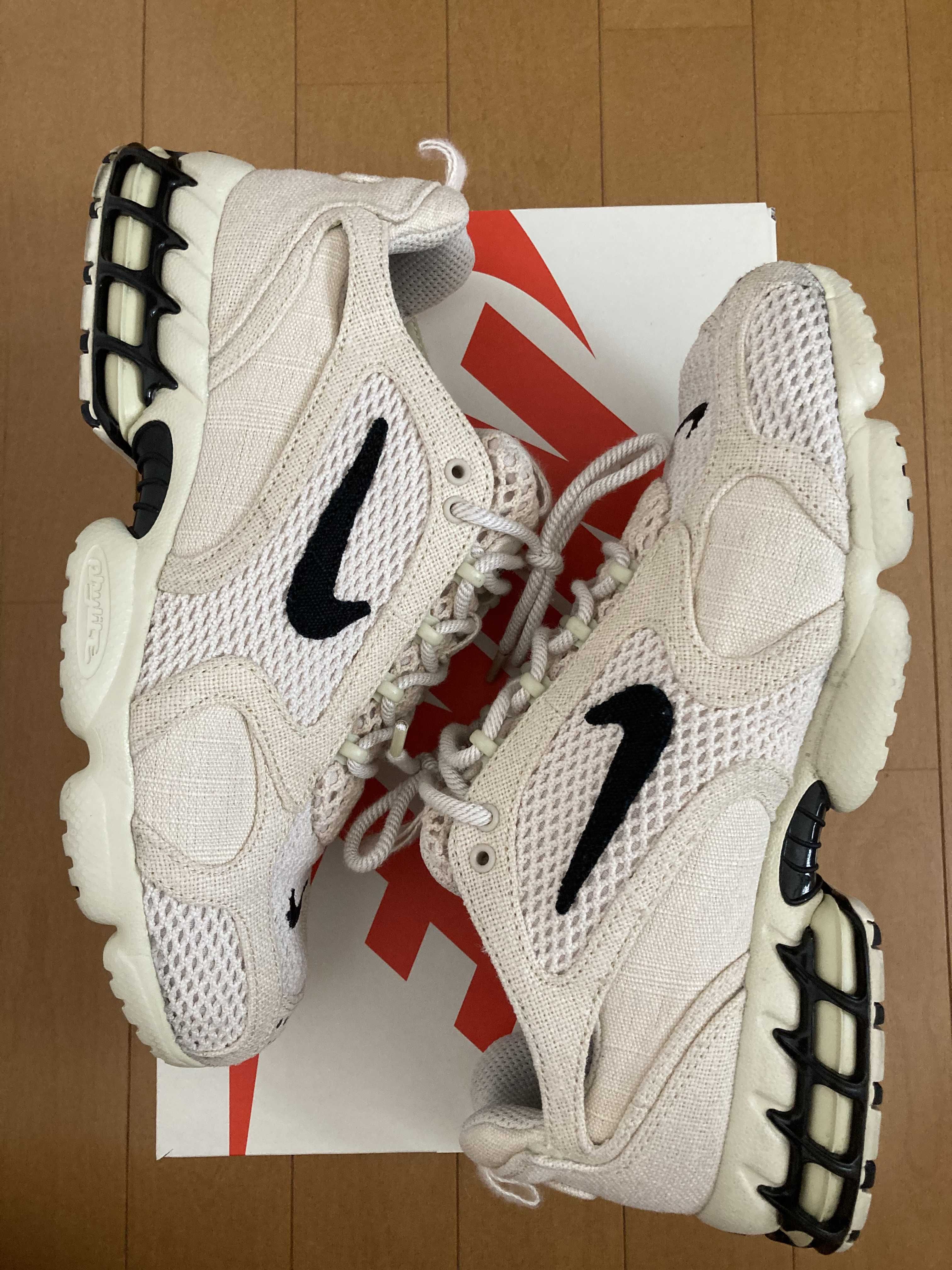 Stussy × Nike Air Zoom Spiridon CG 2 "Fossil/Black"