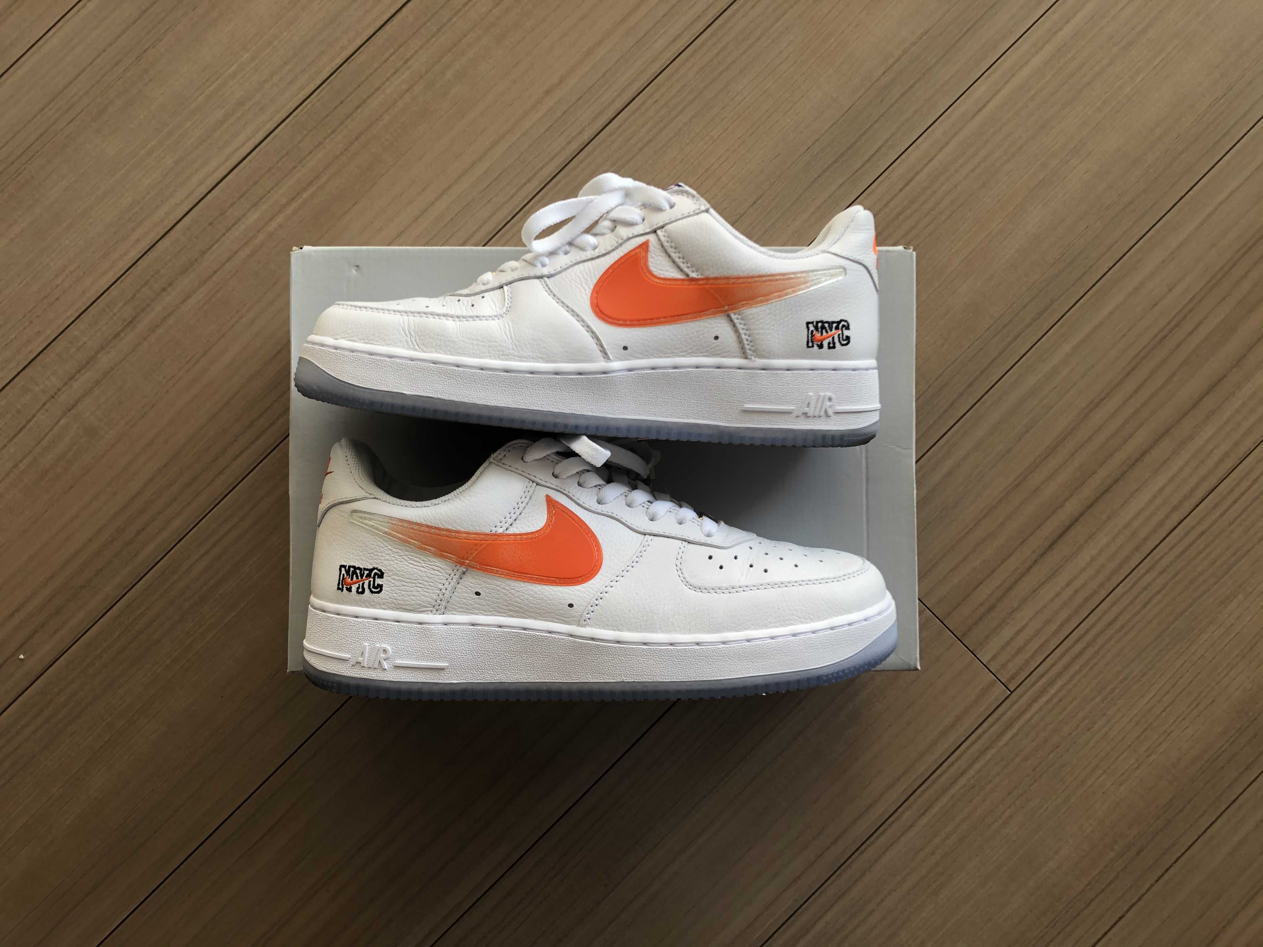 KITH × Nike Air Force 1 Low "White/Rush Blue/White/Brilliant Orange"