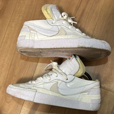 sacai × Nike Blazer Low "White Patent Leather"
