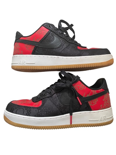 fragment design × CLOT × Nike Air Force 1 Low "Black"