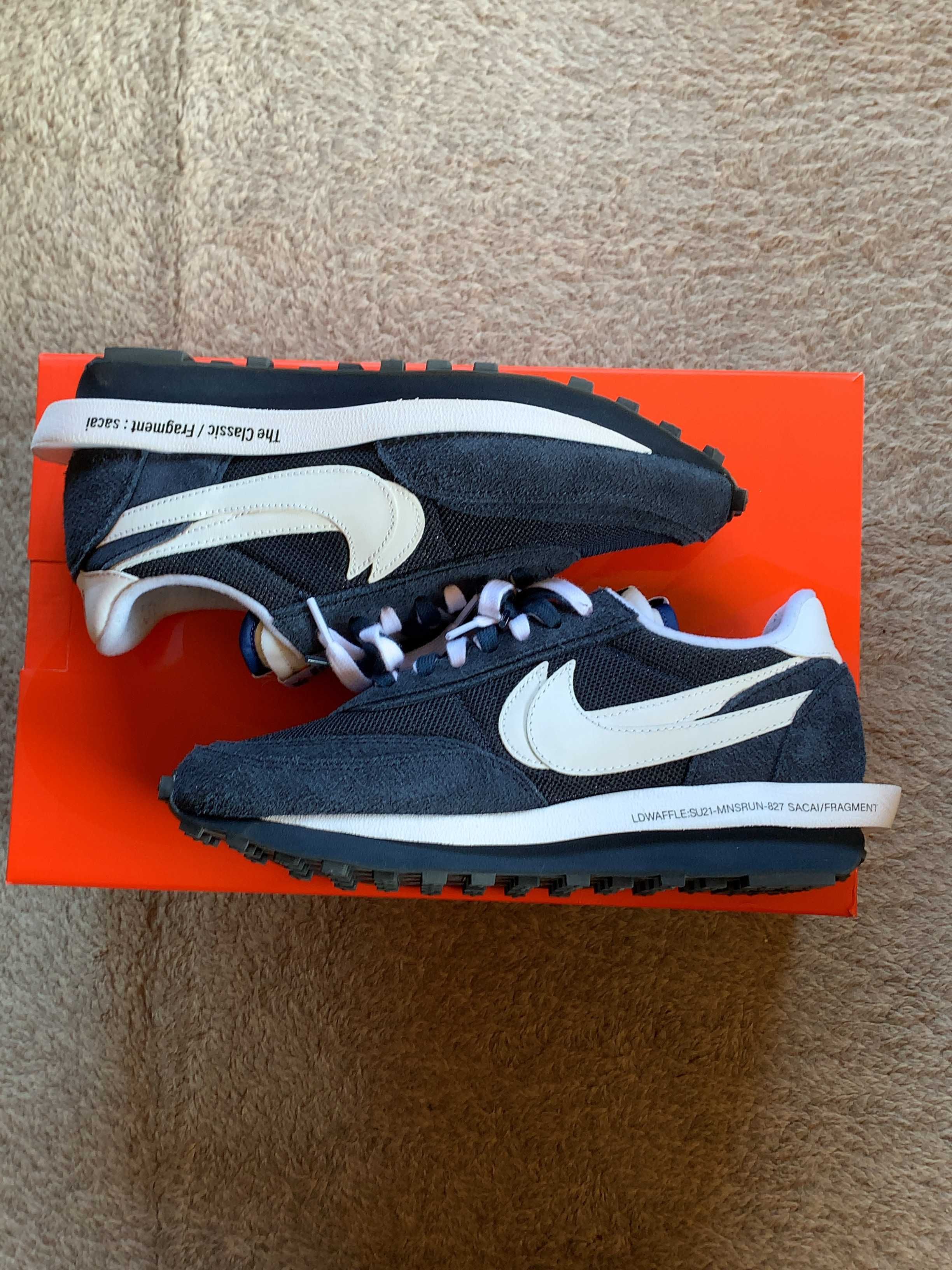 Fragment × sacai × Nike LD Waffle "Blackended Blue"