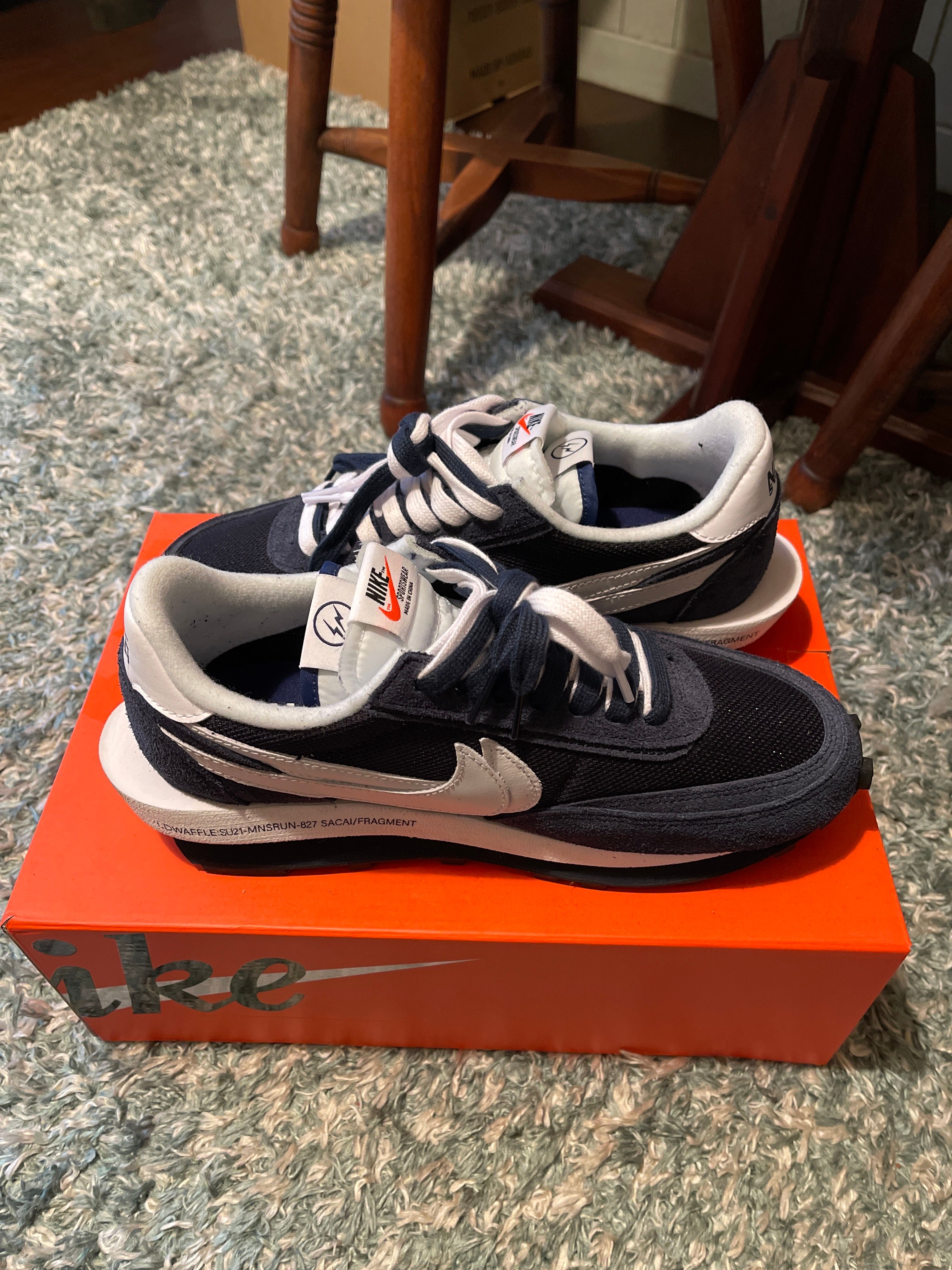 Fragment × sacai × Nike LD Waffle "Blackended Blue"