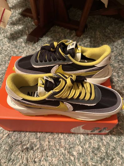 UNDERCOVER × sacai × Nike LD Waffle "Black/Sail-Dark Grey-Bright Citron"