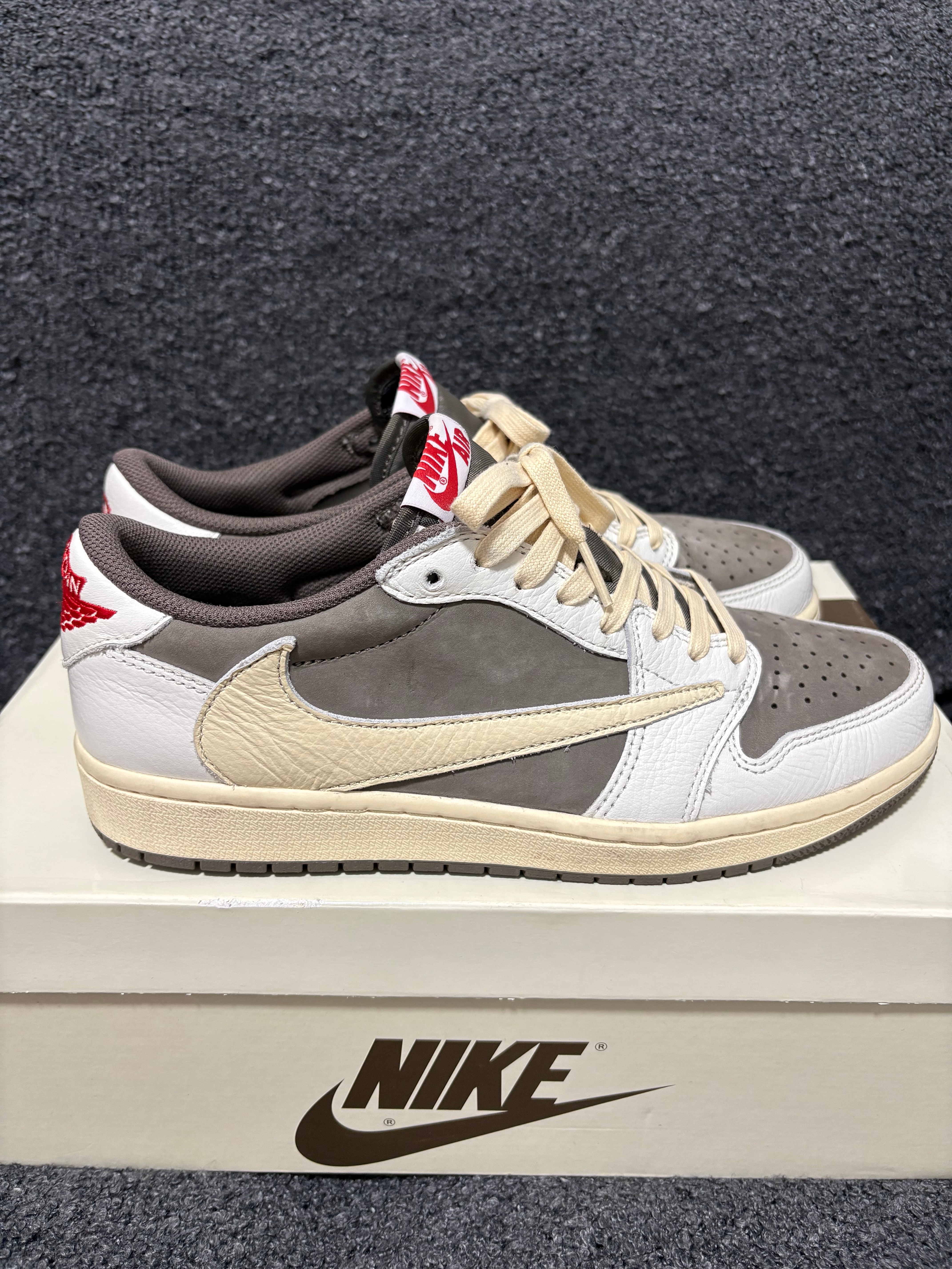 Travis Scott × Nike Air Jordan 1 Low OG SP "Reverse Mocha/Sail and Ridgerock"
