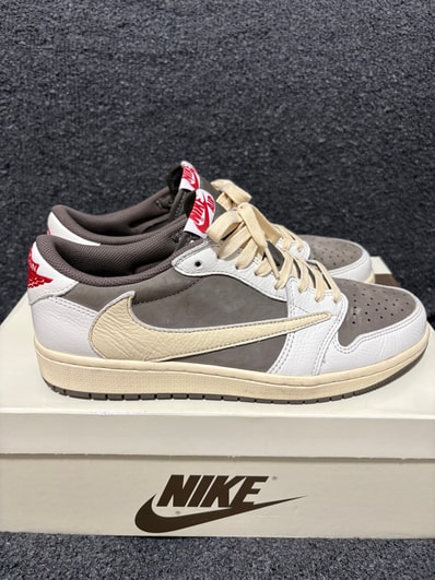 Travis Scott × Nike Air Jordan 1 Low OG SP "Reverse Mocha/Sail and Ridgerock"