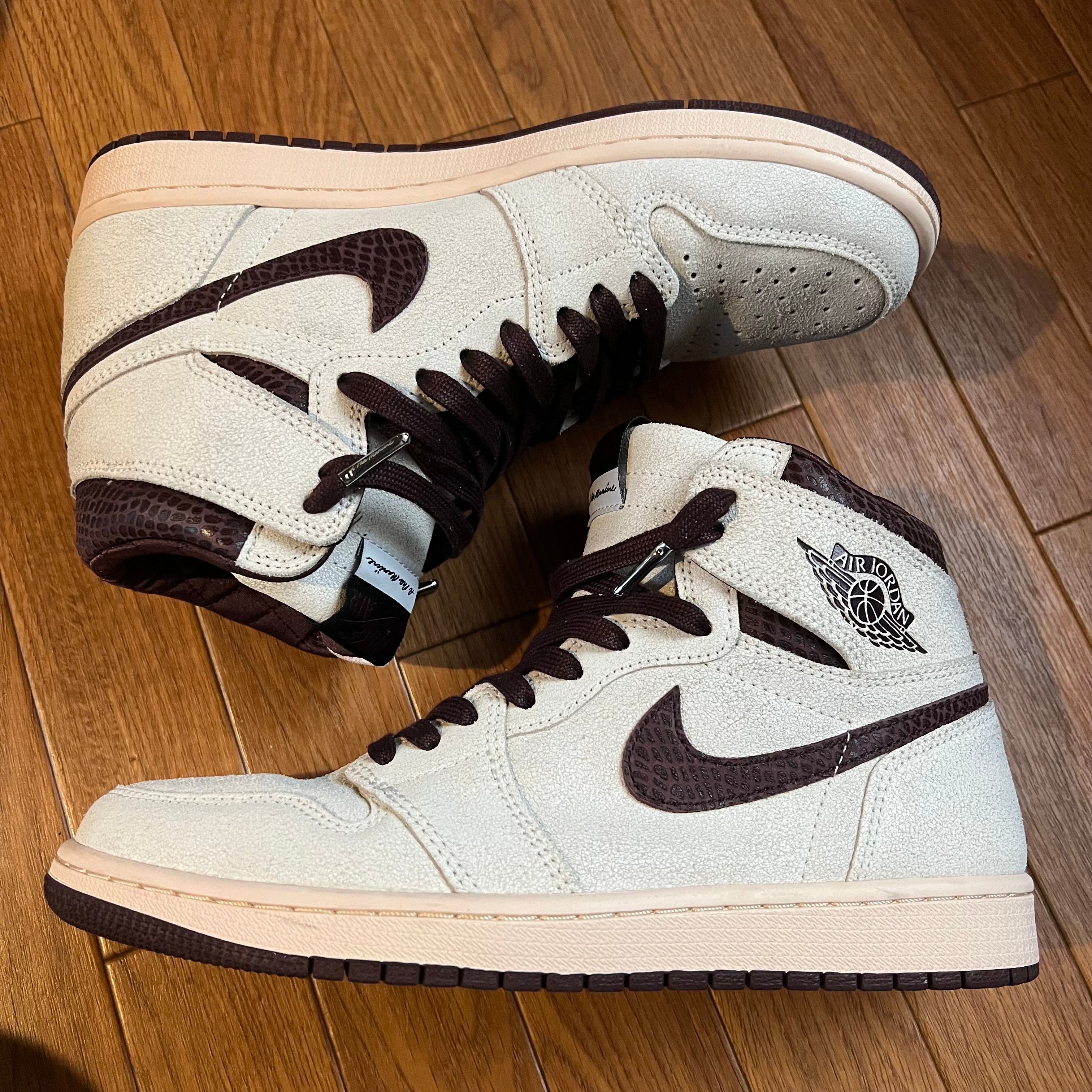 A Ma Maniere × Nike Air Jordan 1 Retro High OG "Sail and Burgundy"