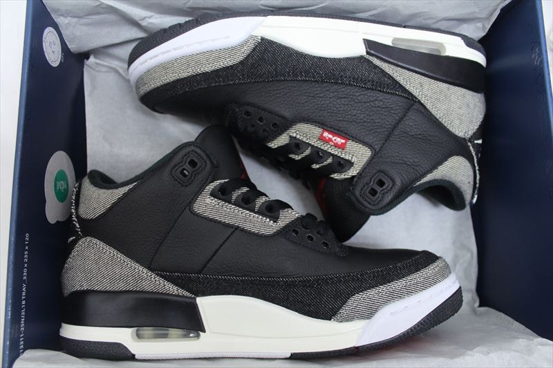 Levi's × Nike Air Jordan 3 Retro SP "Black and White" (LEVI'S Tab)