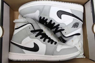 Nike Air Jordan 1 Mid "Light Smoke Grey/White/Black"