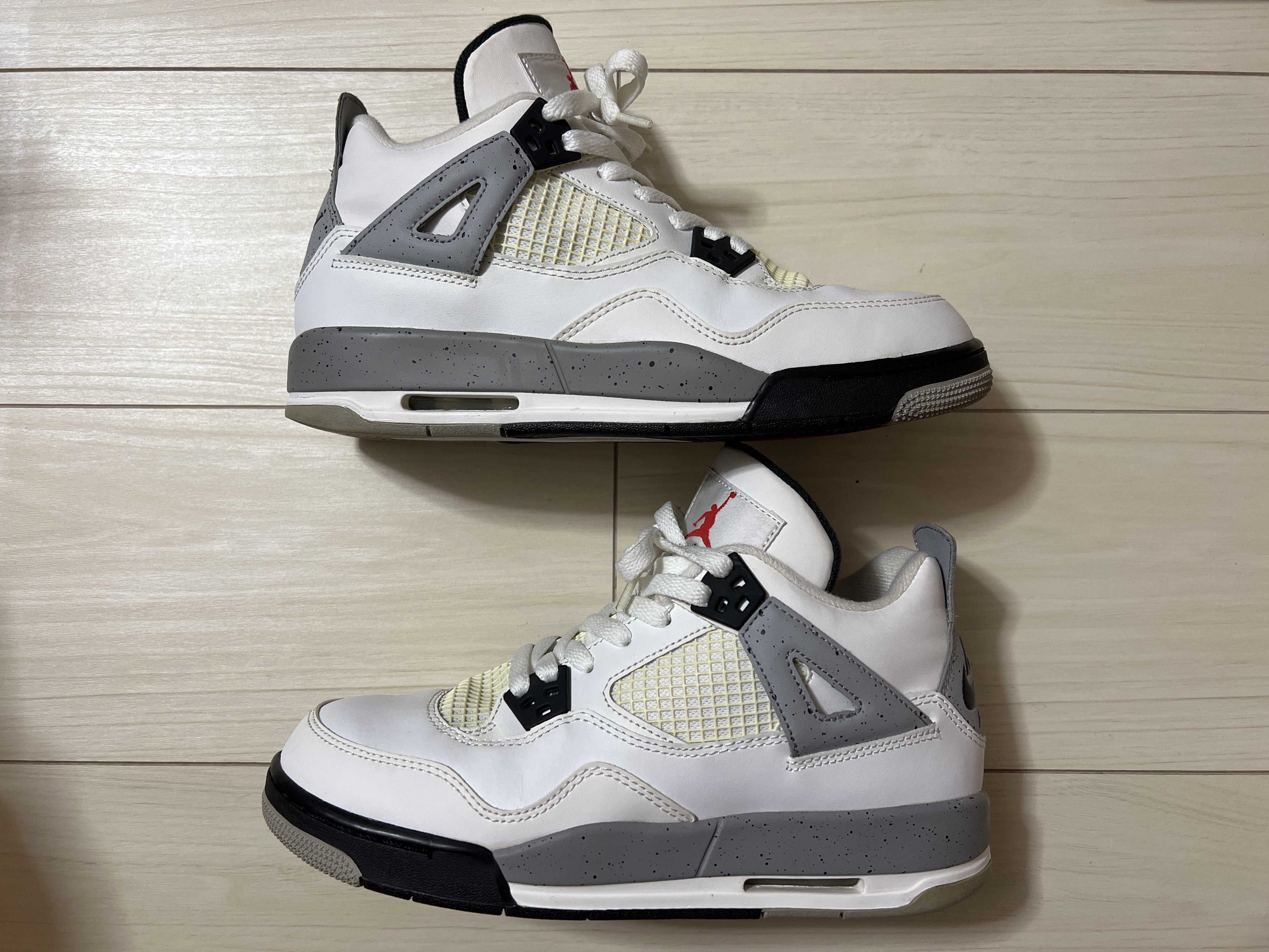 Nike GS Air Jordan 4 Retro OG BG "White/Fire Red/Black/Tech Grey" (2016)