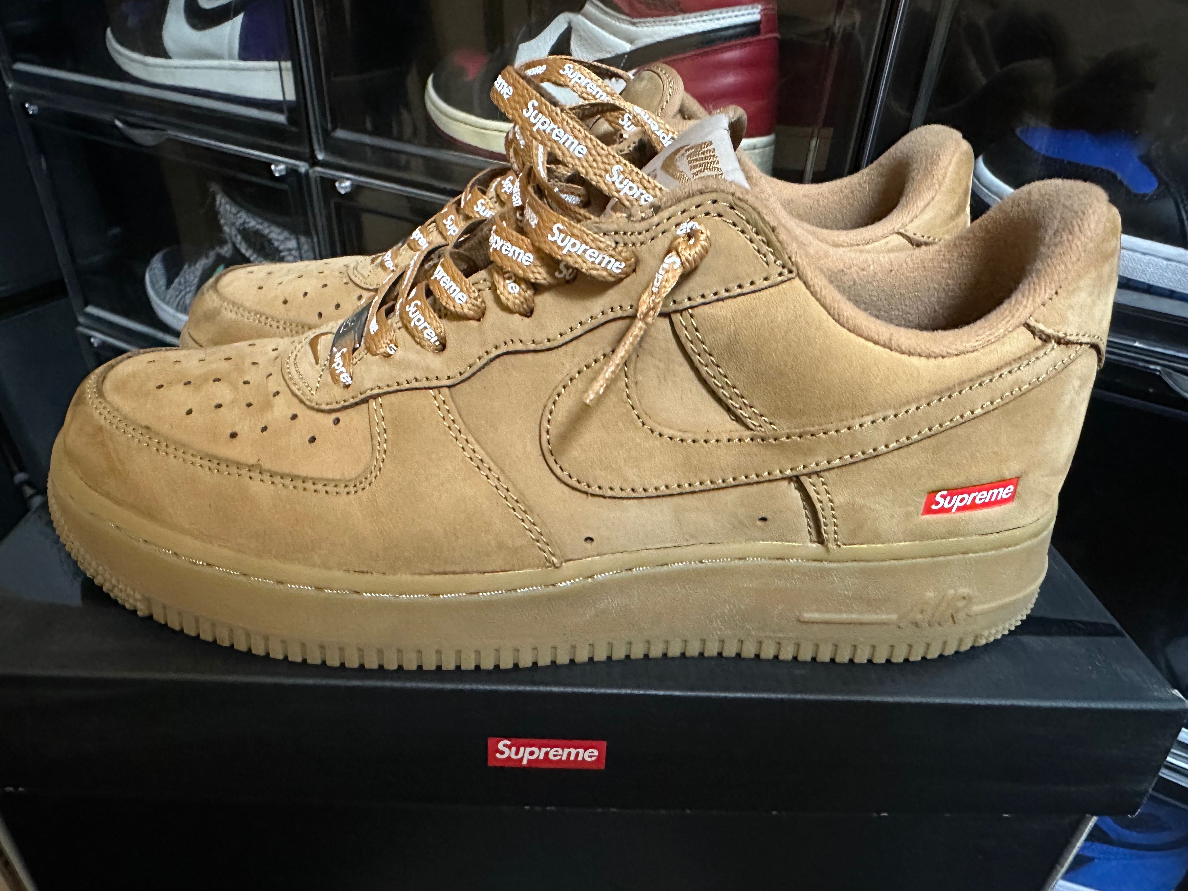 Supreme × Nike Air Force 1 Low "Flax/Wheat"
