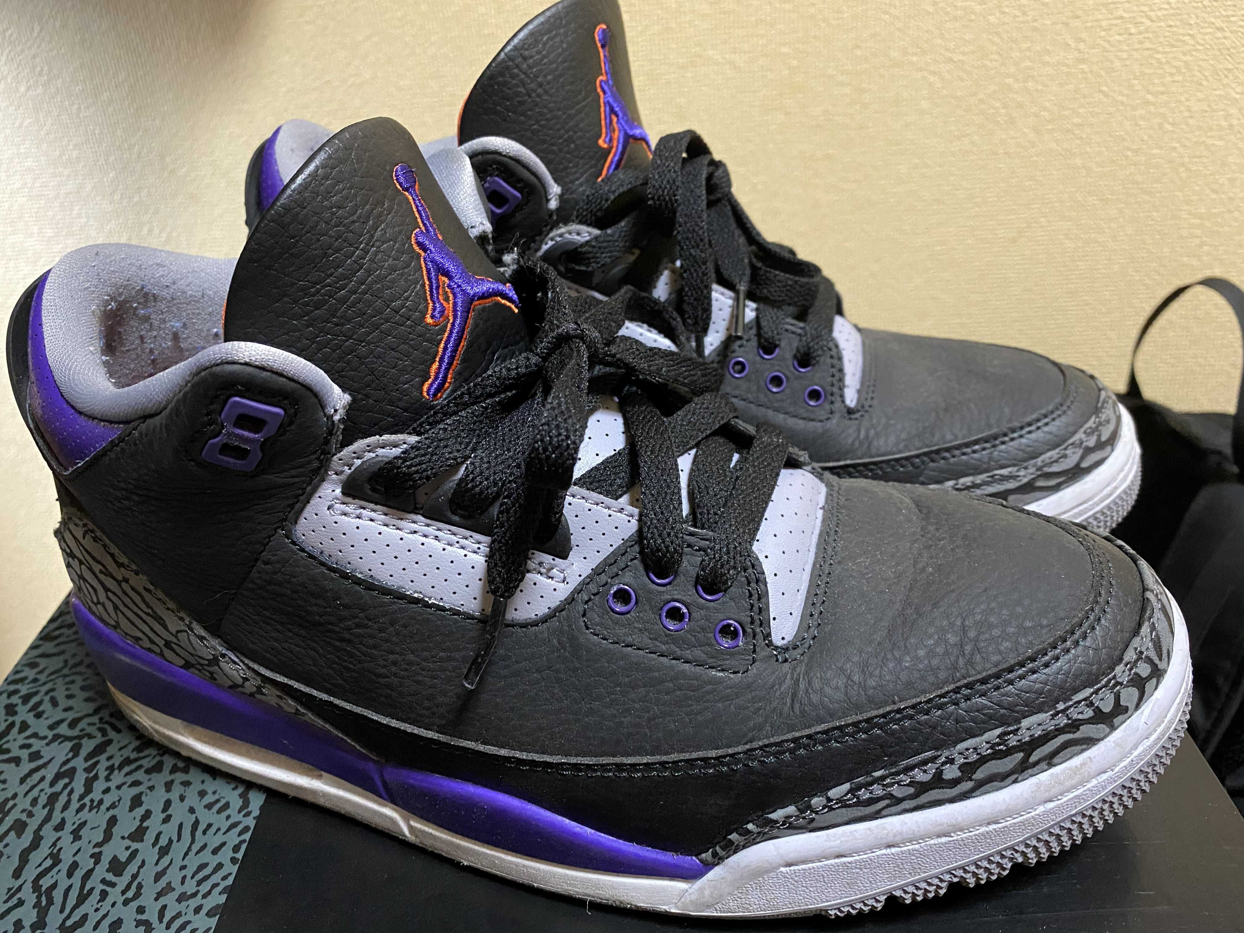 Nike Air Jordan 3 Retro "Black/Court Purple"
